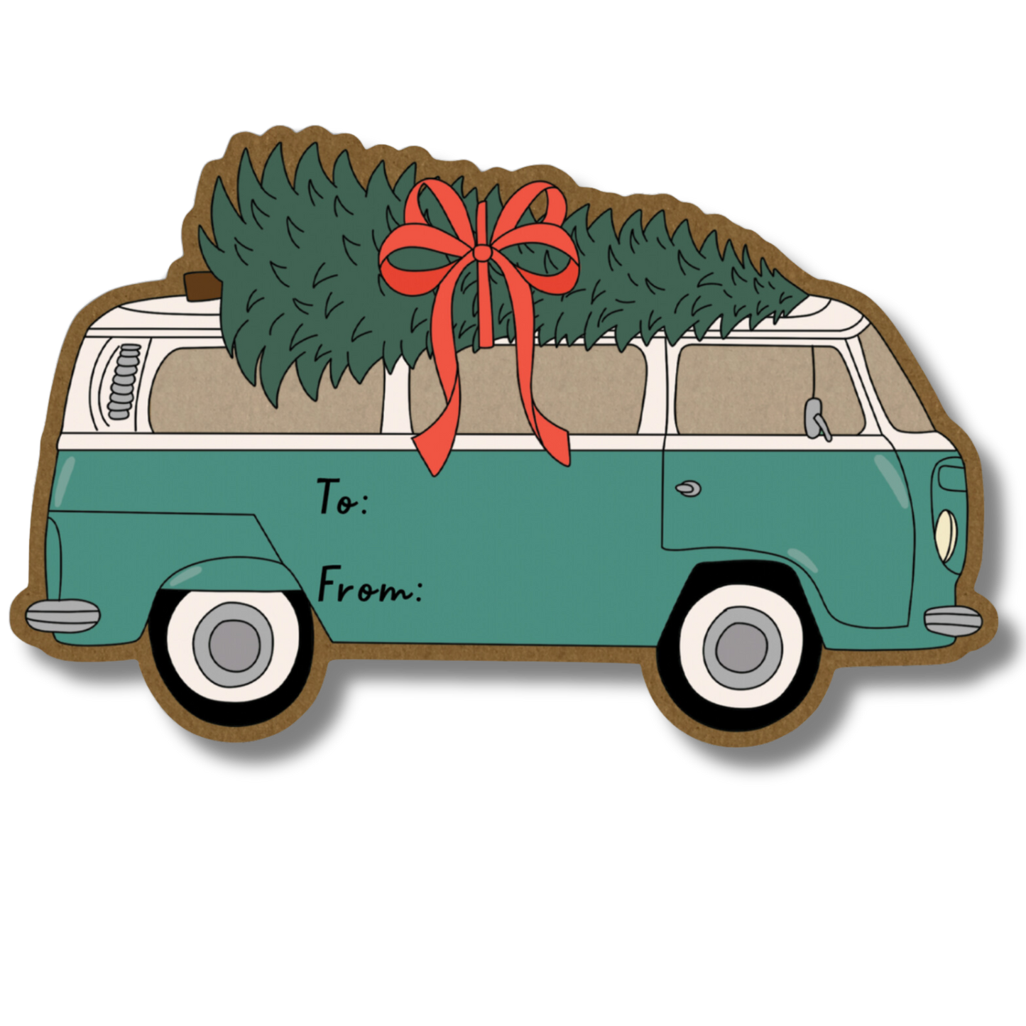 Holiday Bus Sticker Tags - Pack of 10