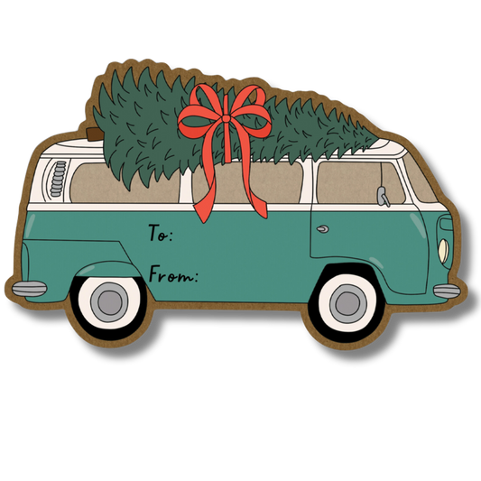 Holiday Bus Sticker Tags - Pack of 10