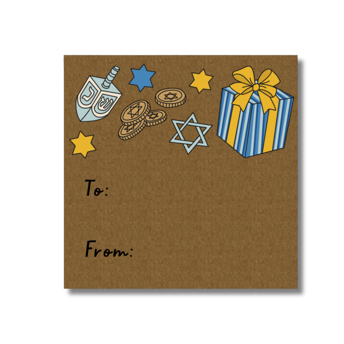 Hanukkah Icons Sticker Tags - Pack of 10