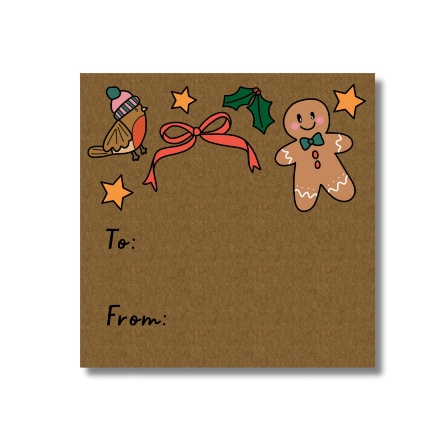 Christmas Icons Sticker Tags - Pack of 10