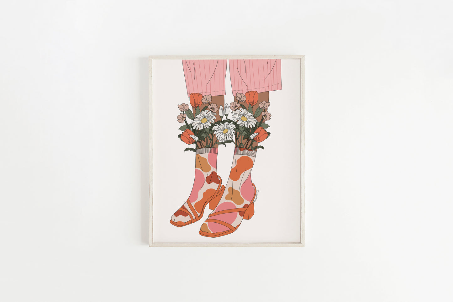 Fashion & Floral Art Print (8x10 inches)