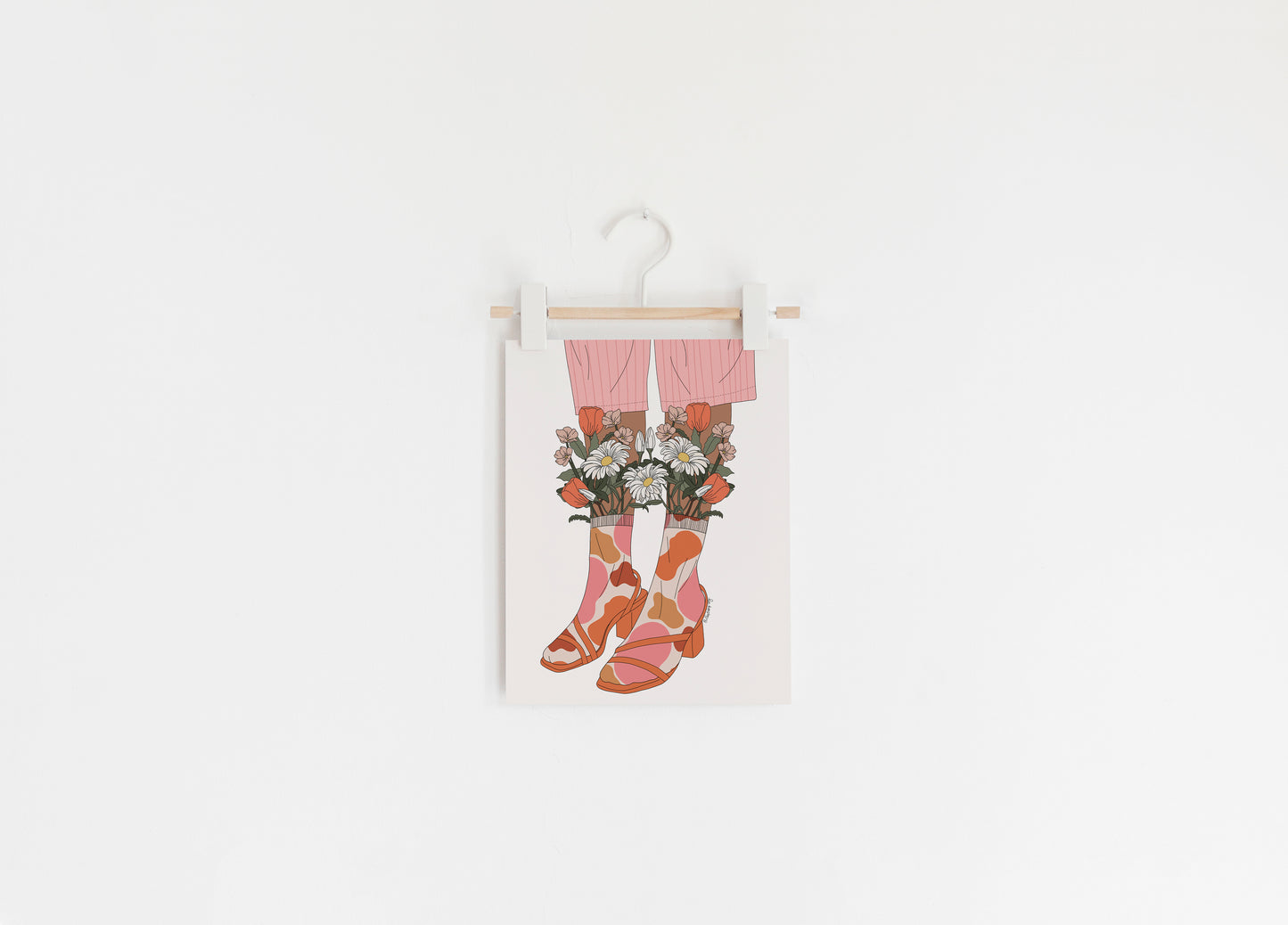 Fashion & Floral Art Print (8x10 inches)