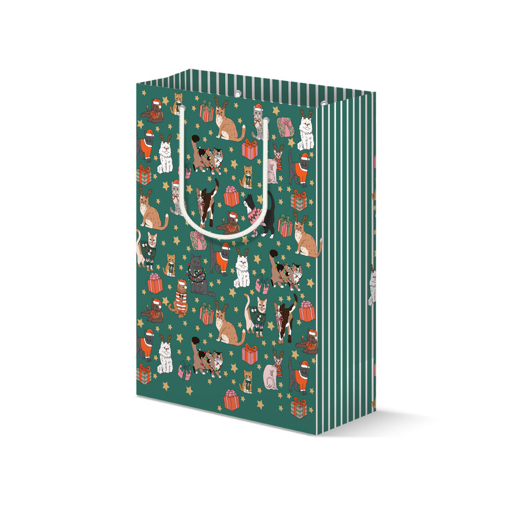 Holiday Cats Gift Bag