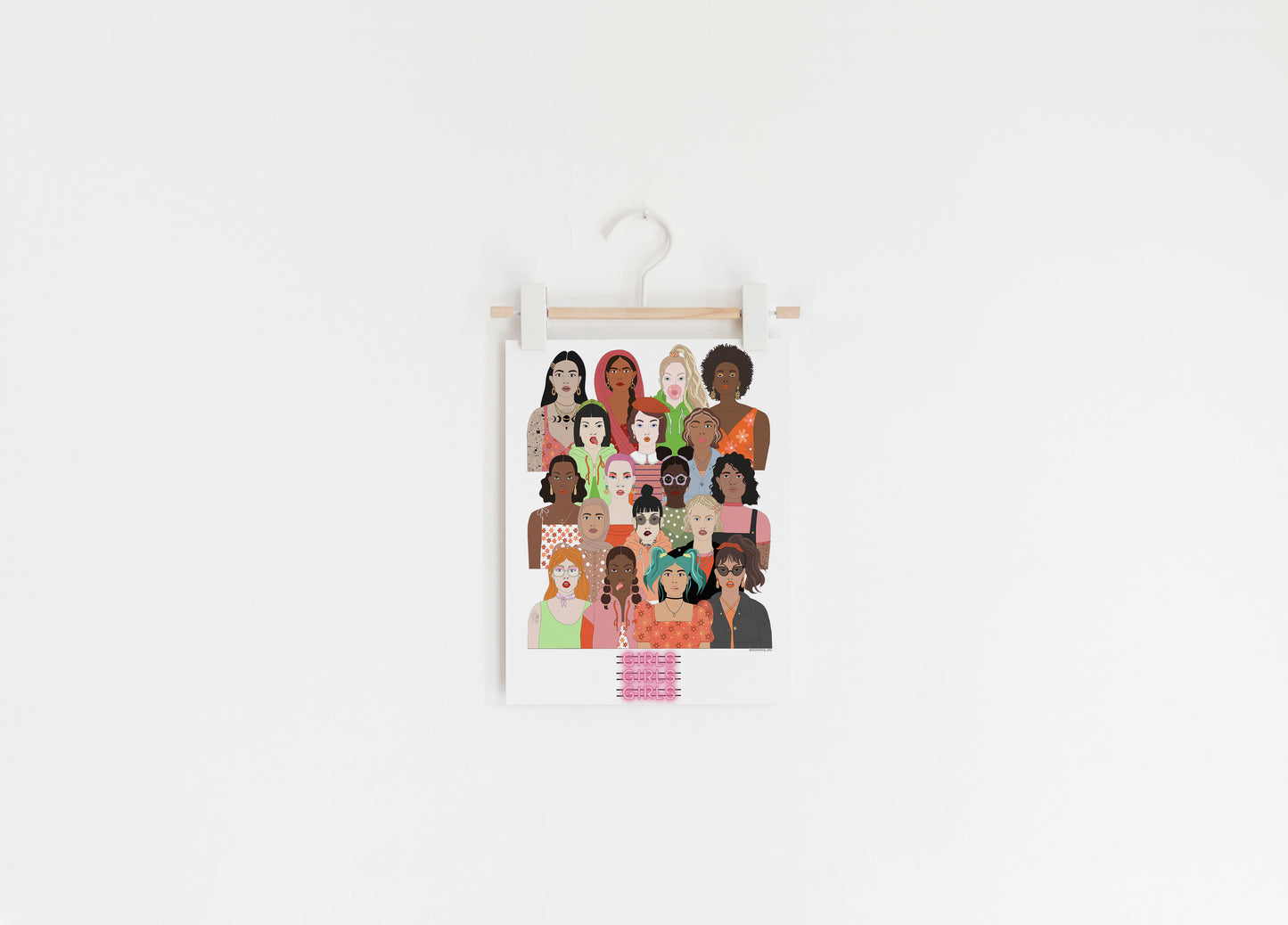 Girls, Girls, Girls Art Print (8x10 inches)