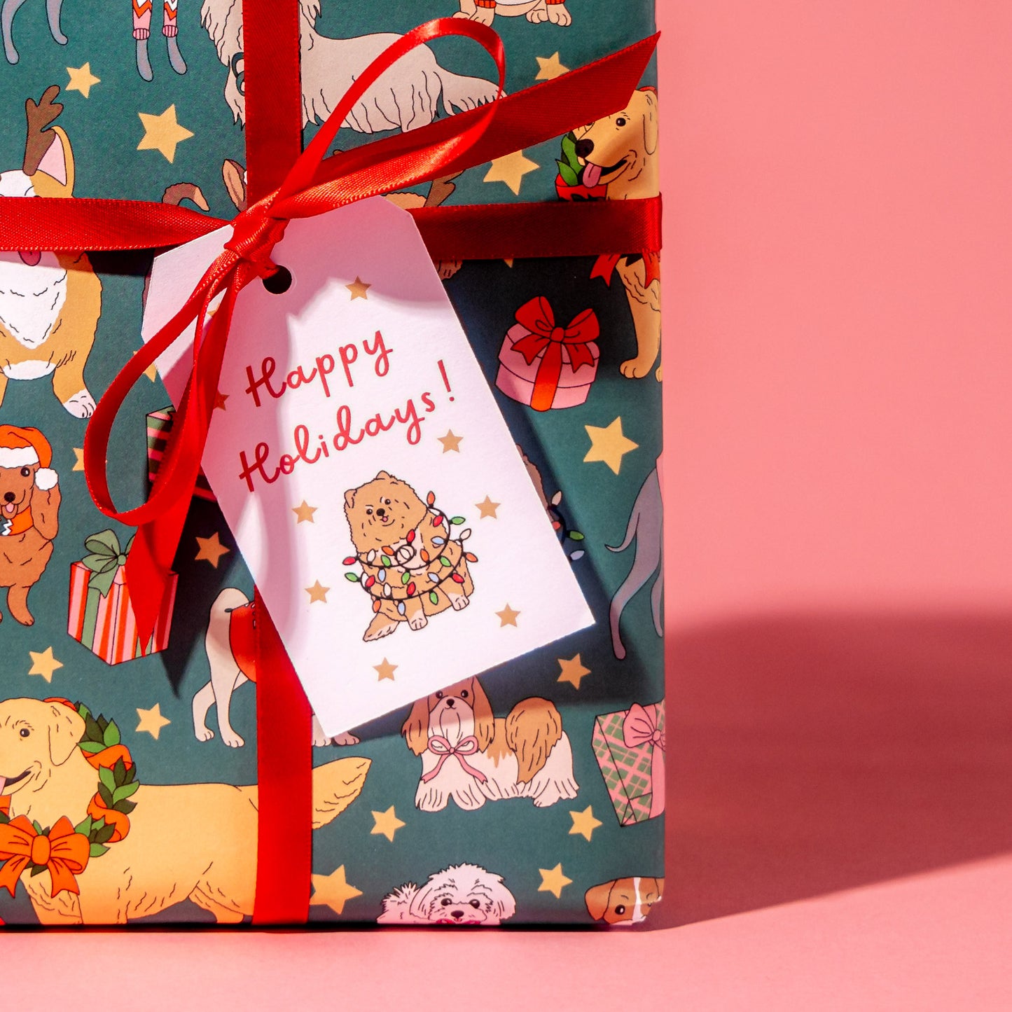 Holiday Dogs Gift Tags - Pack of 10