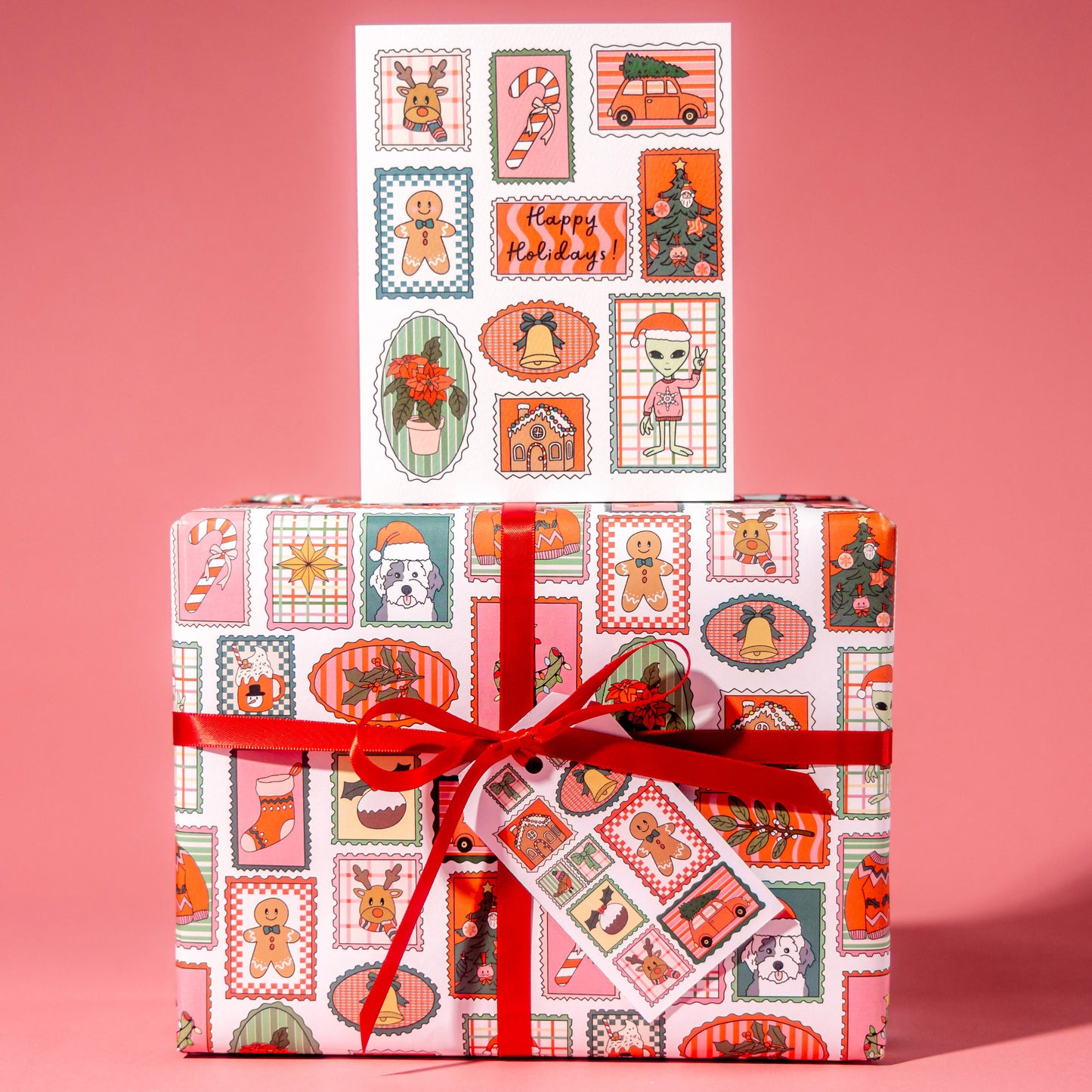 Holiday Stamps Gift Tags - Pack of 10