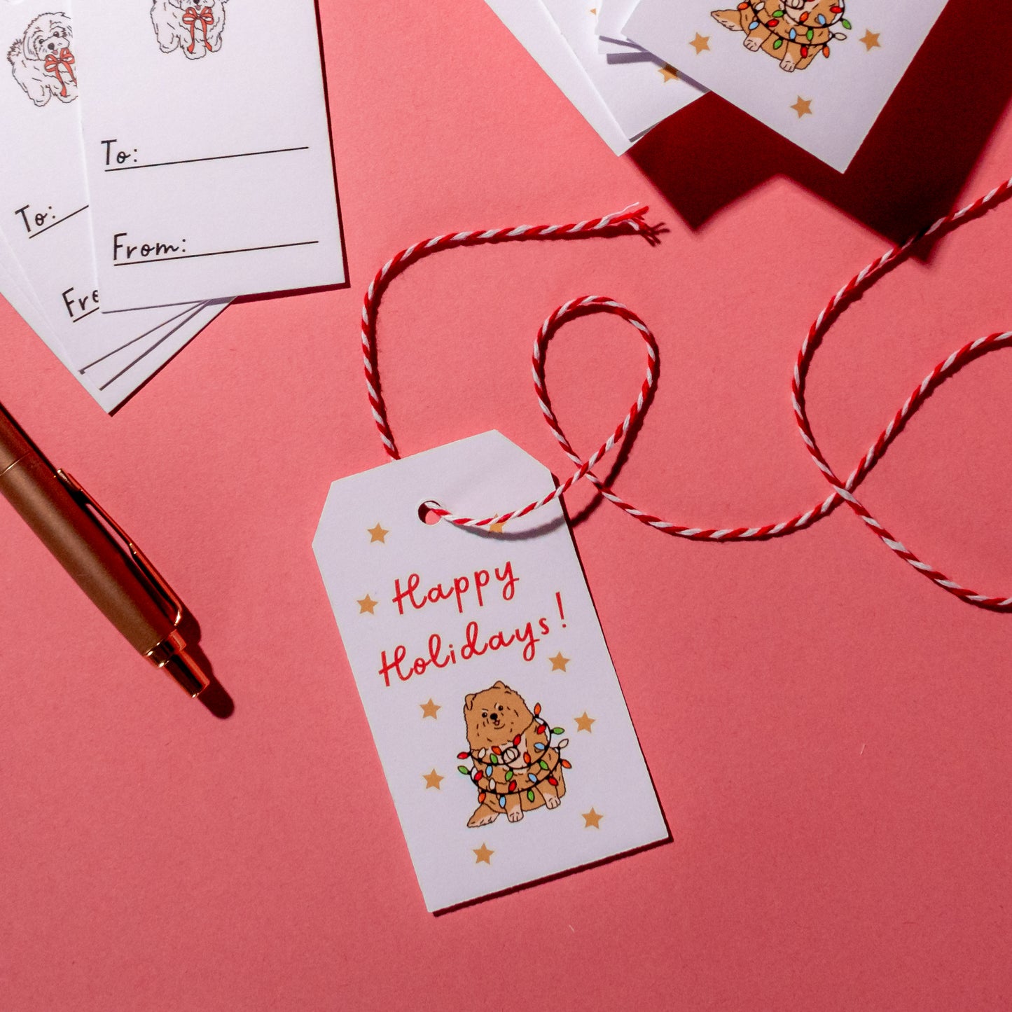 Holiday Dogs Gift Tags - Pack of 10