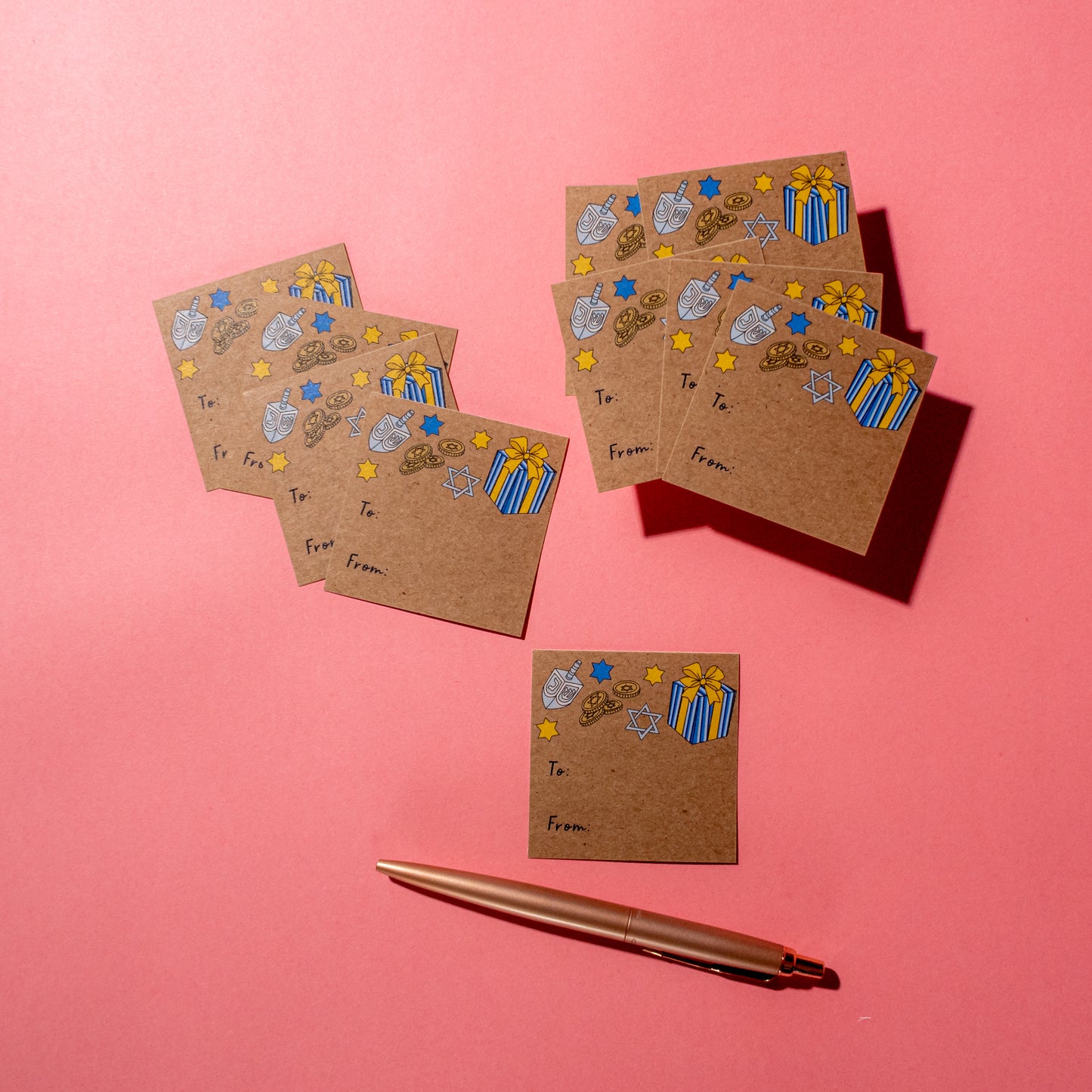 Hanukkah Icons Sticker Tags - Pack of 10