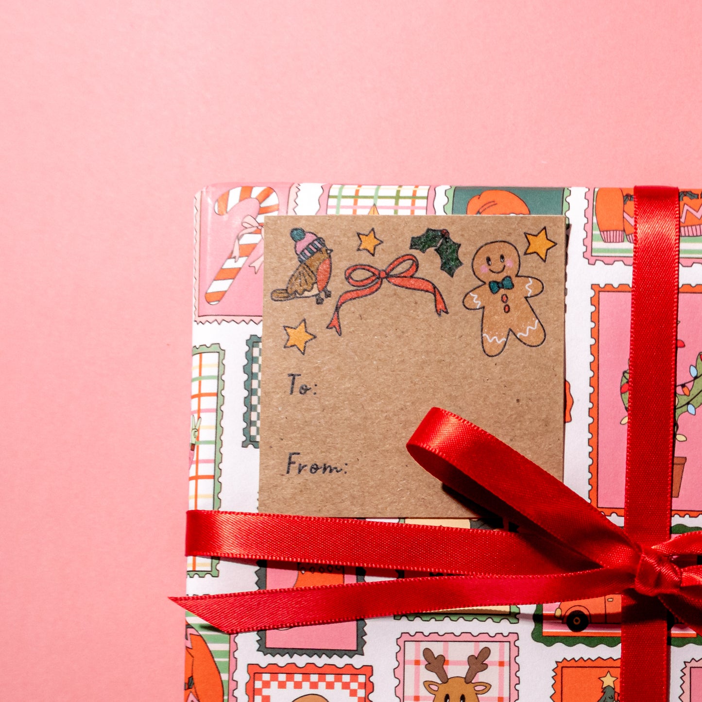 Christmas Icons Sticker Tags - Pack of 10