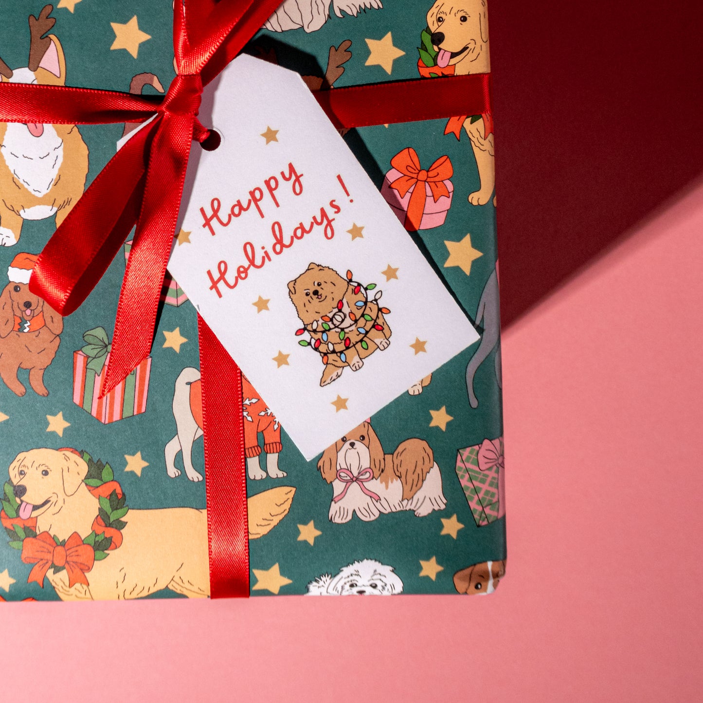 Holiday Dogs Gift Tags - Pack of 10