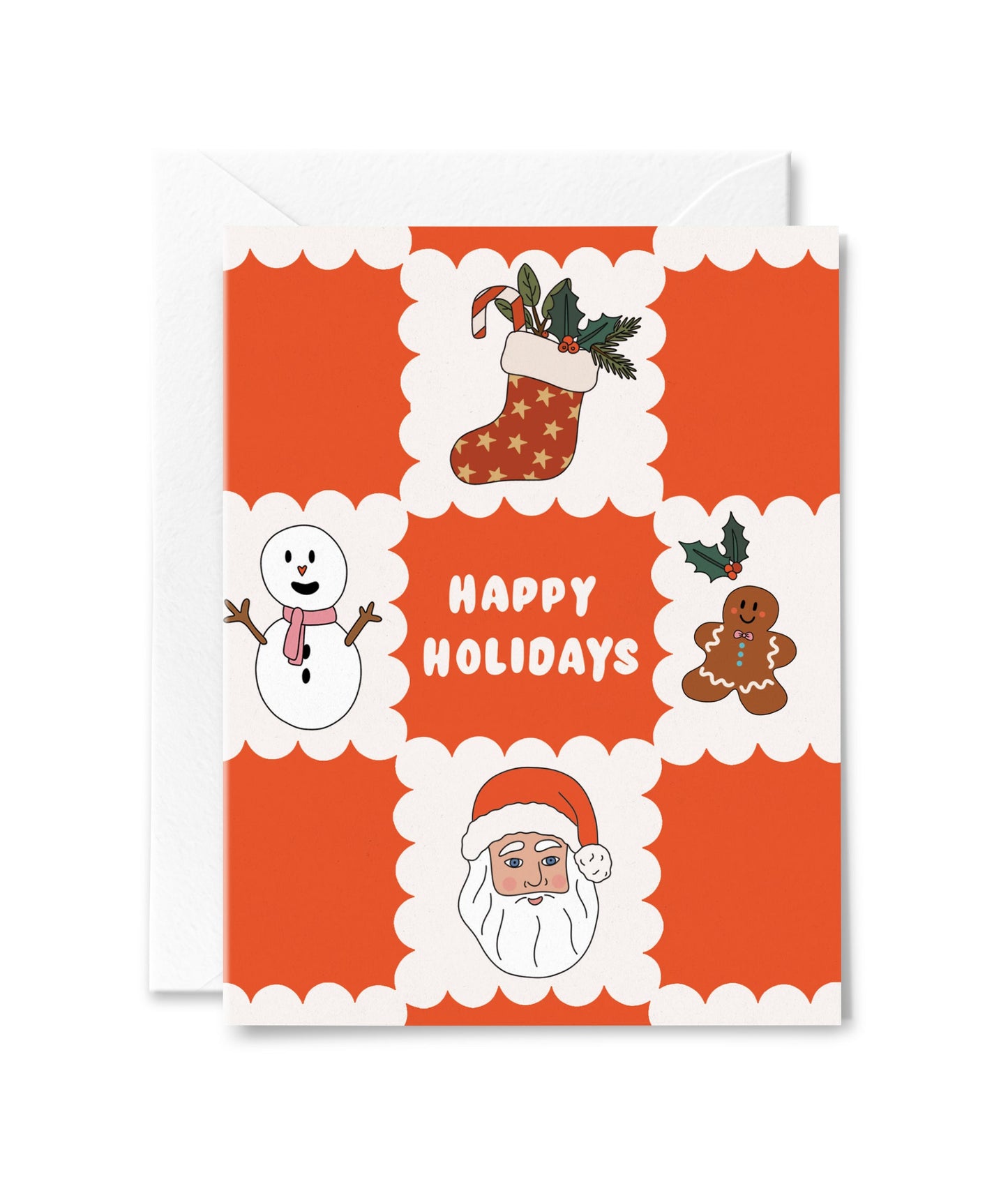 Santa Check Boxed Notes