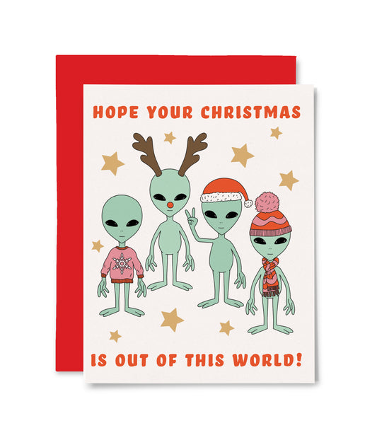 Alien Christmas Boxed Notes