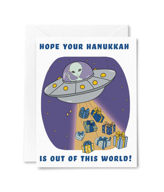 Alien Hanukkah Boxed Notes