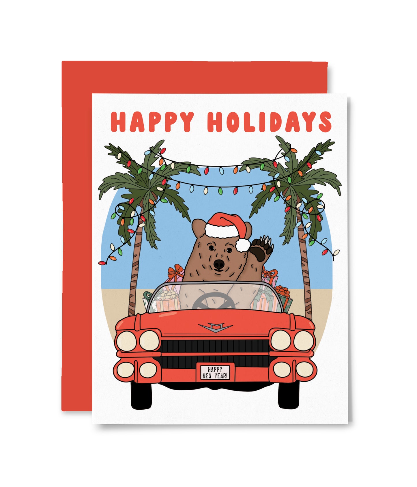 Santa Bear Driving Boxed Notes