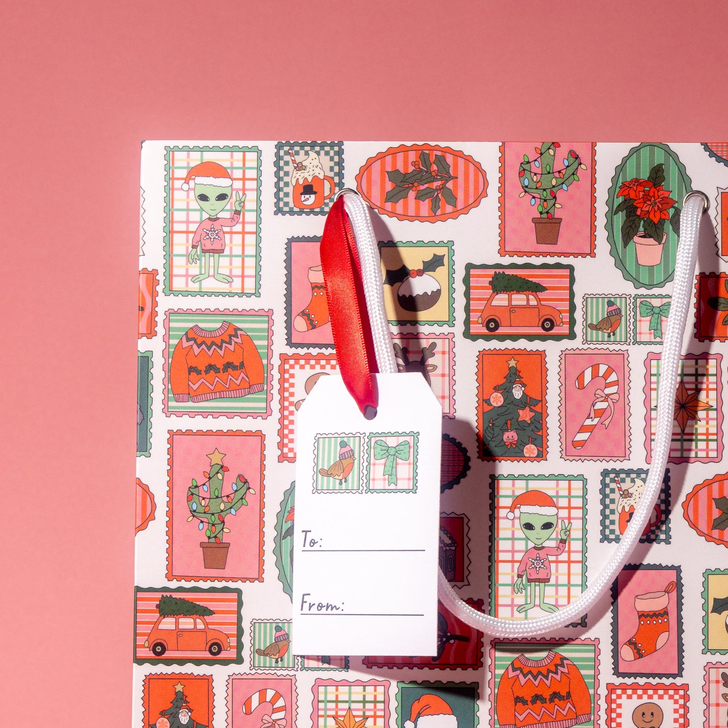 Holiday Stamps Gift Tags - Pack of 10