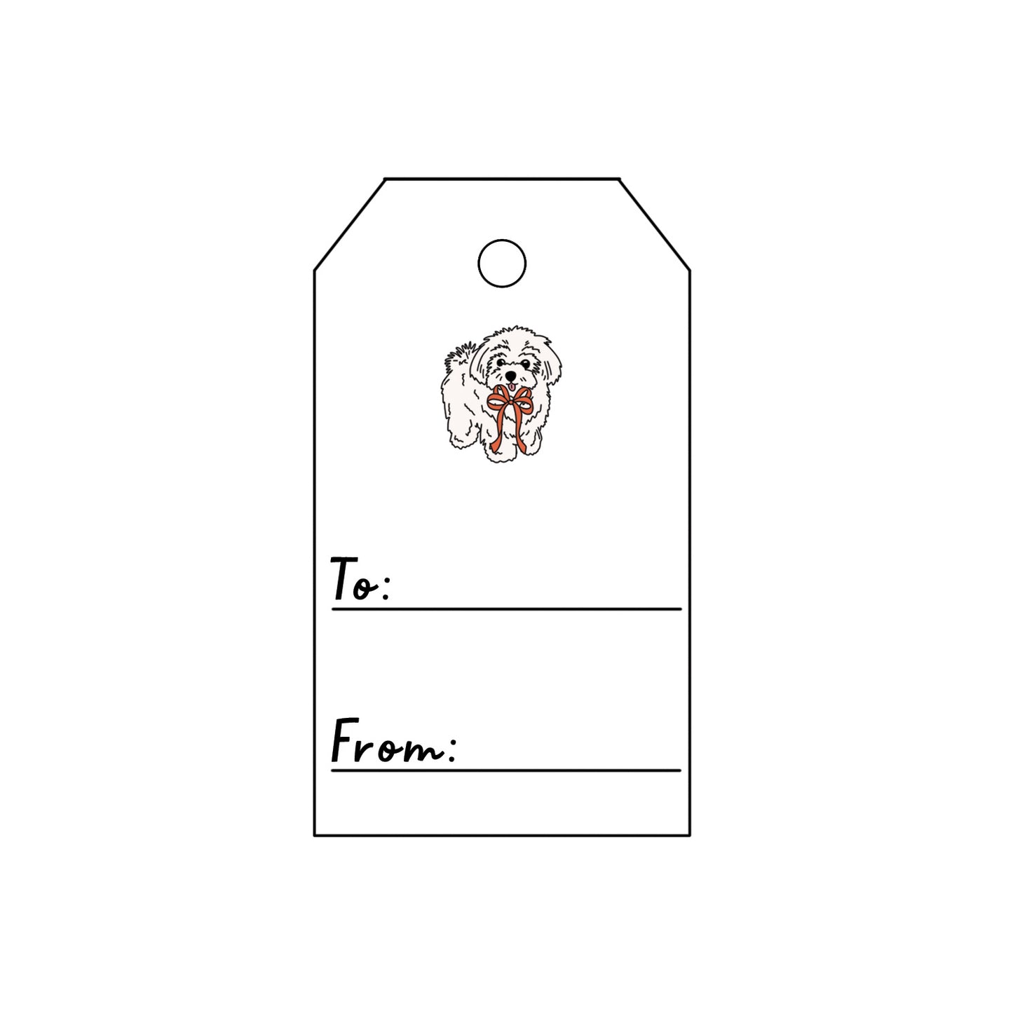 Holiday Dogs Gift Tags - Pack of 10