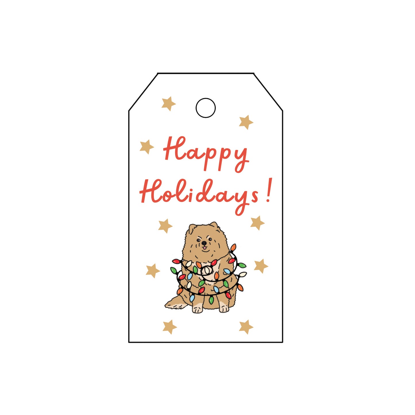 Holiday Dogs Gift Tags - Pack of 10