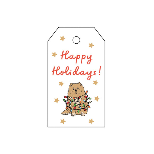 Holiday Dogs Gift Tags - Pack of 10