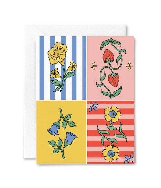 Patchwork Floral Card