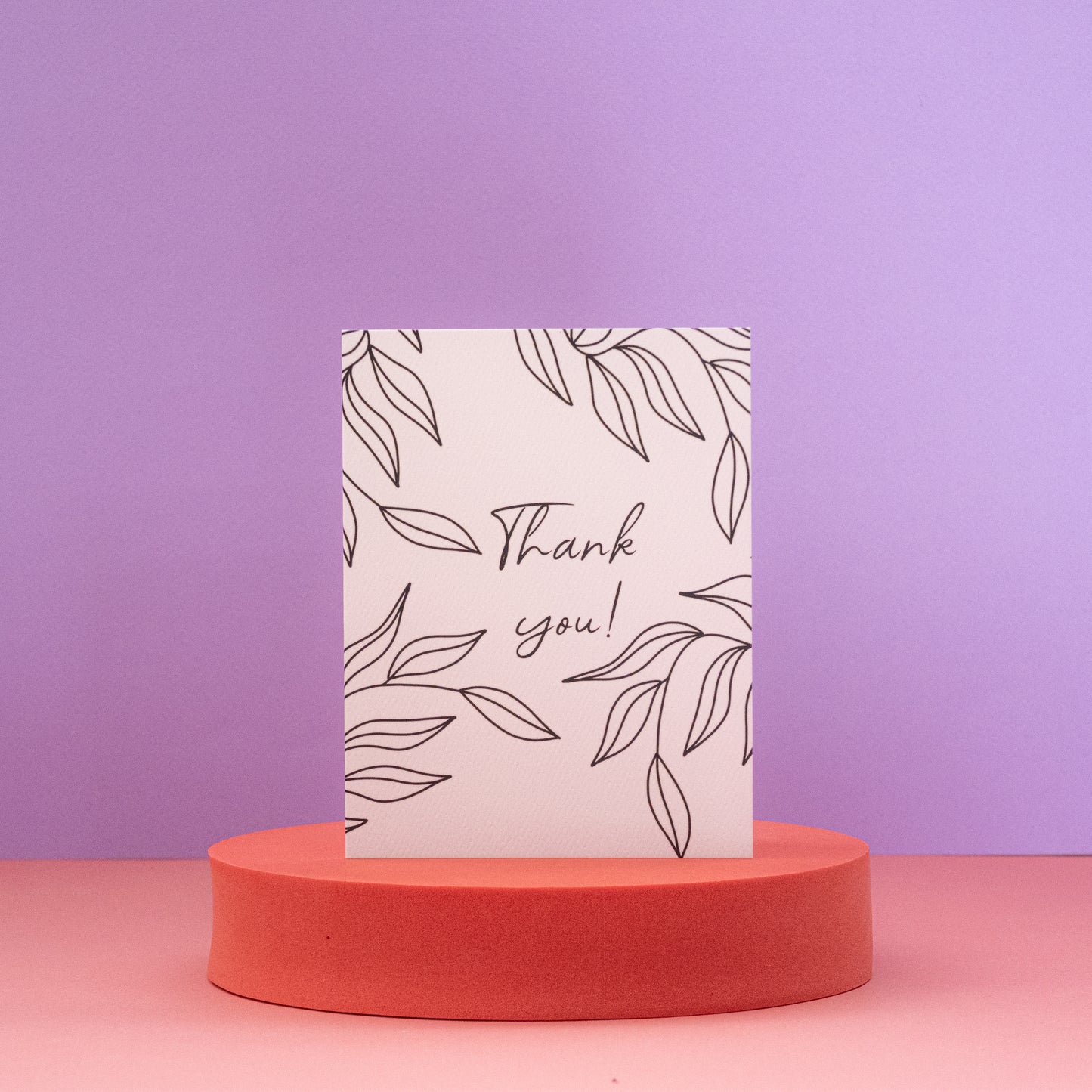 Thank You Leaves Outline