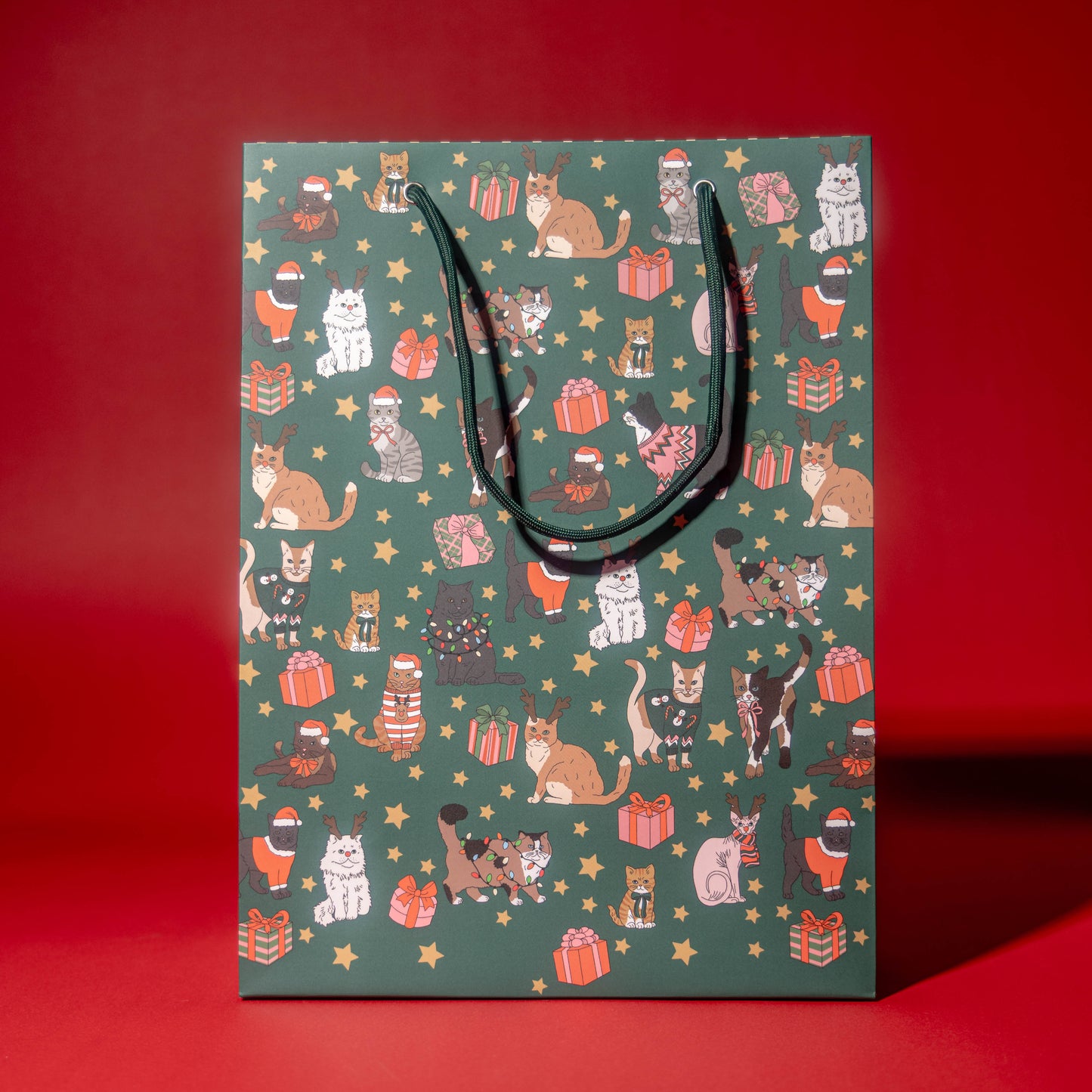 Holiday Cats Gift Bag