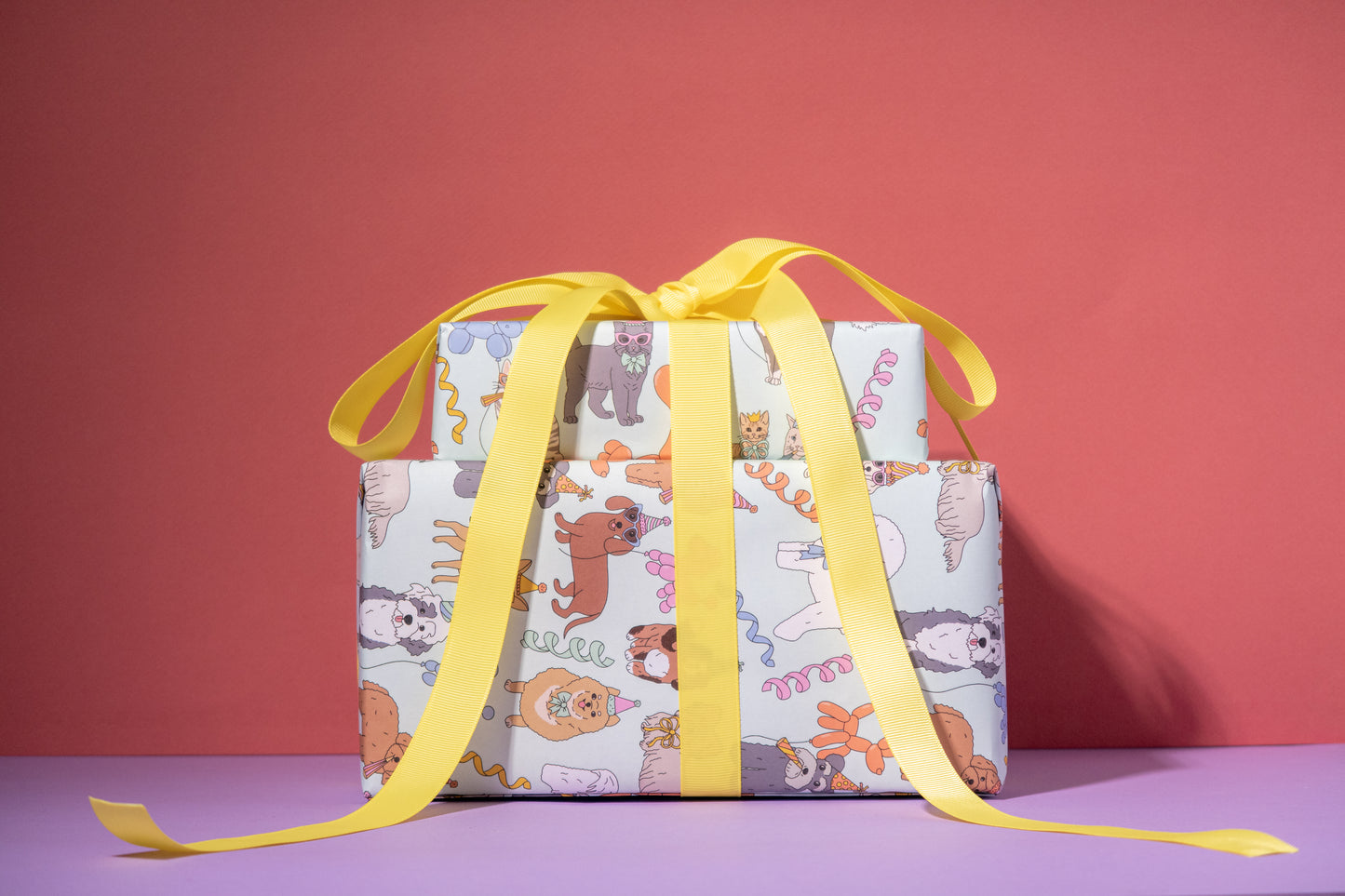 Birthday Dogs Gift Wrap 3 Sheets Rolled