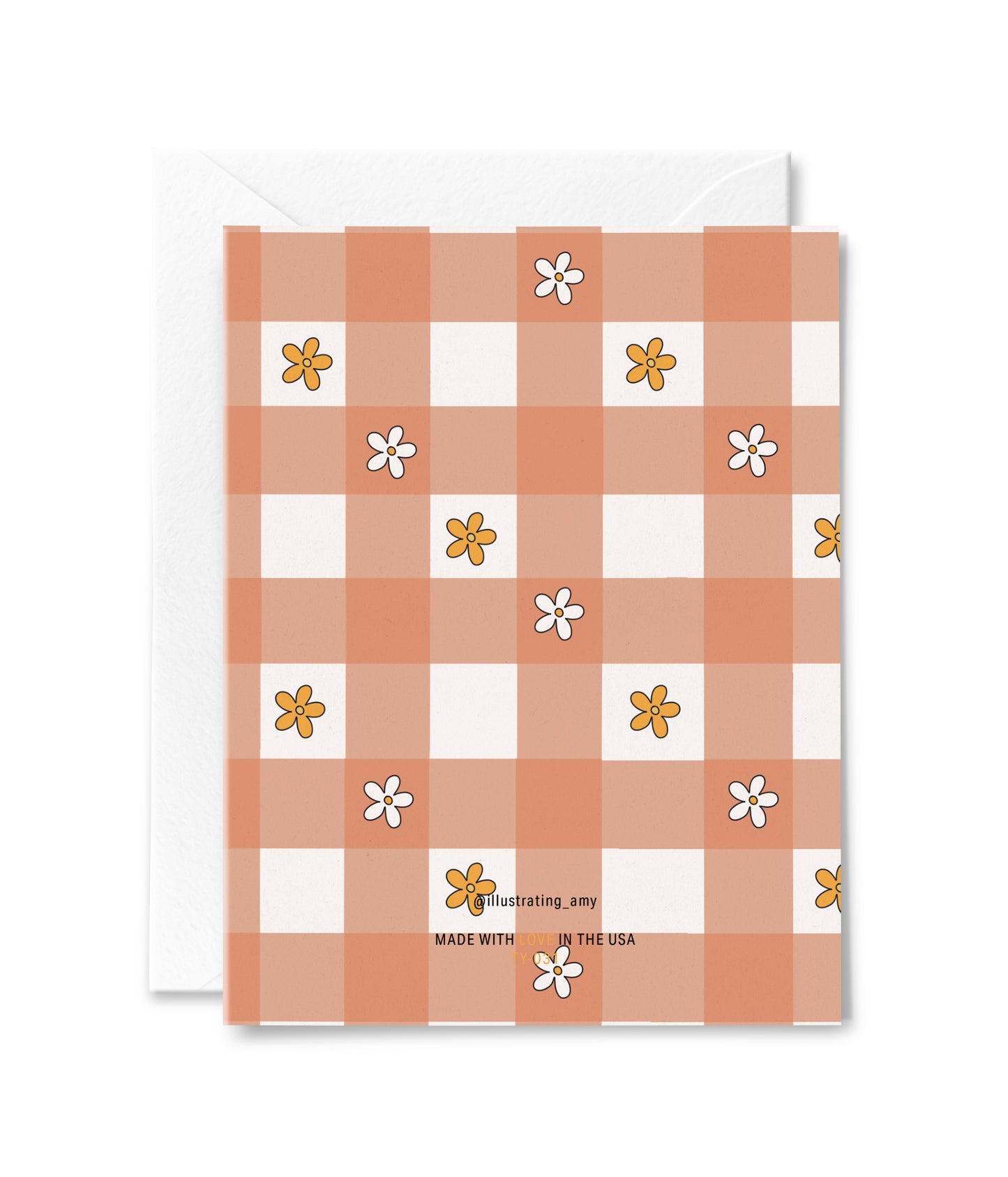 Thank You Flowers Gingham