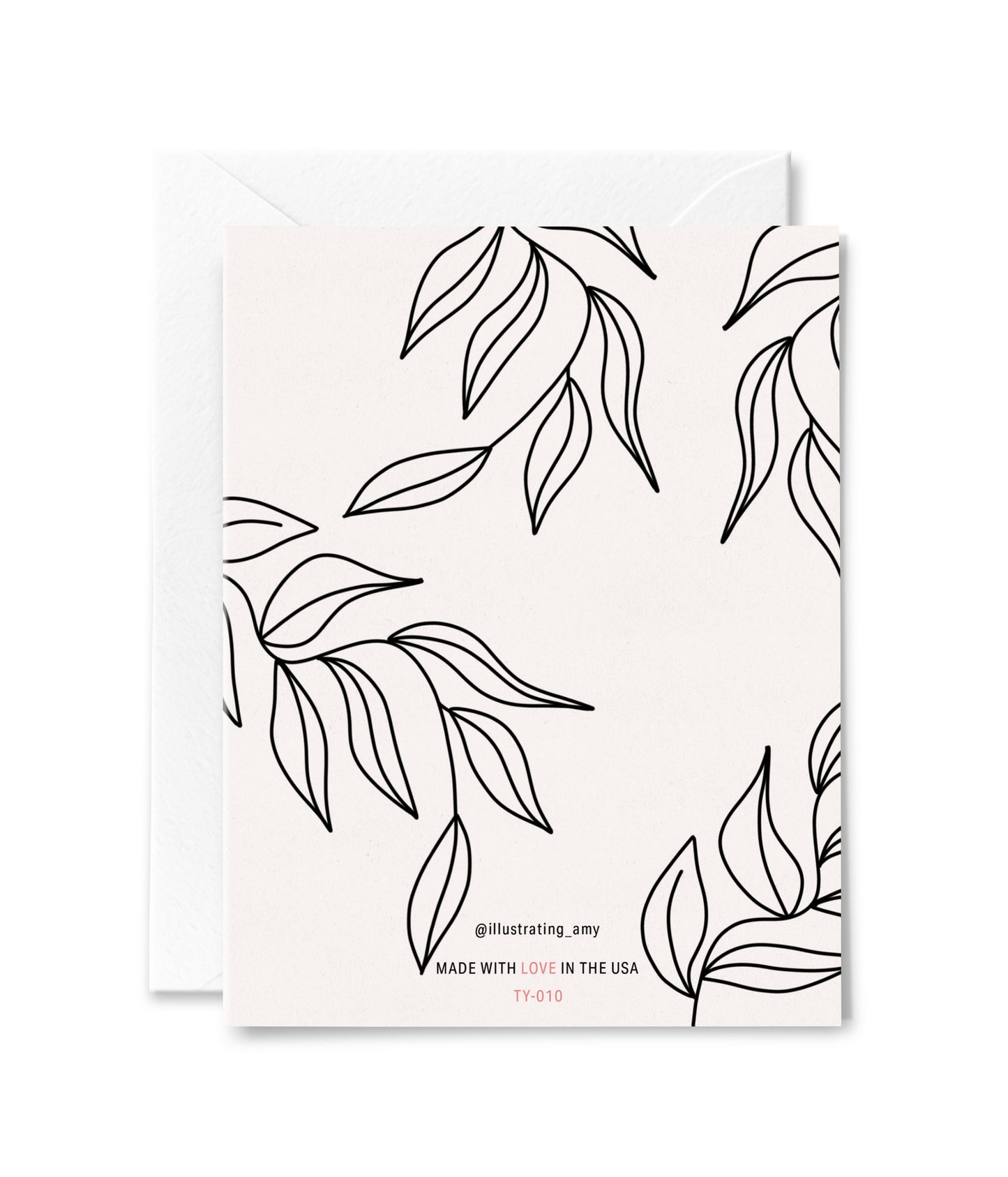 Thank You Leaves Outline