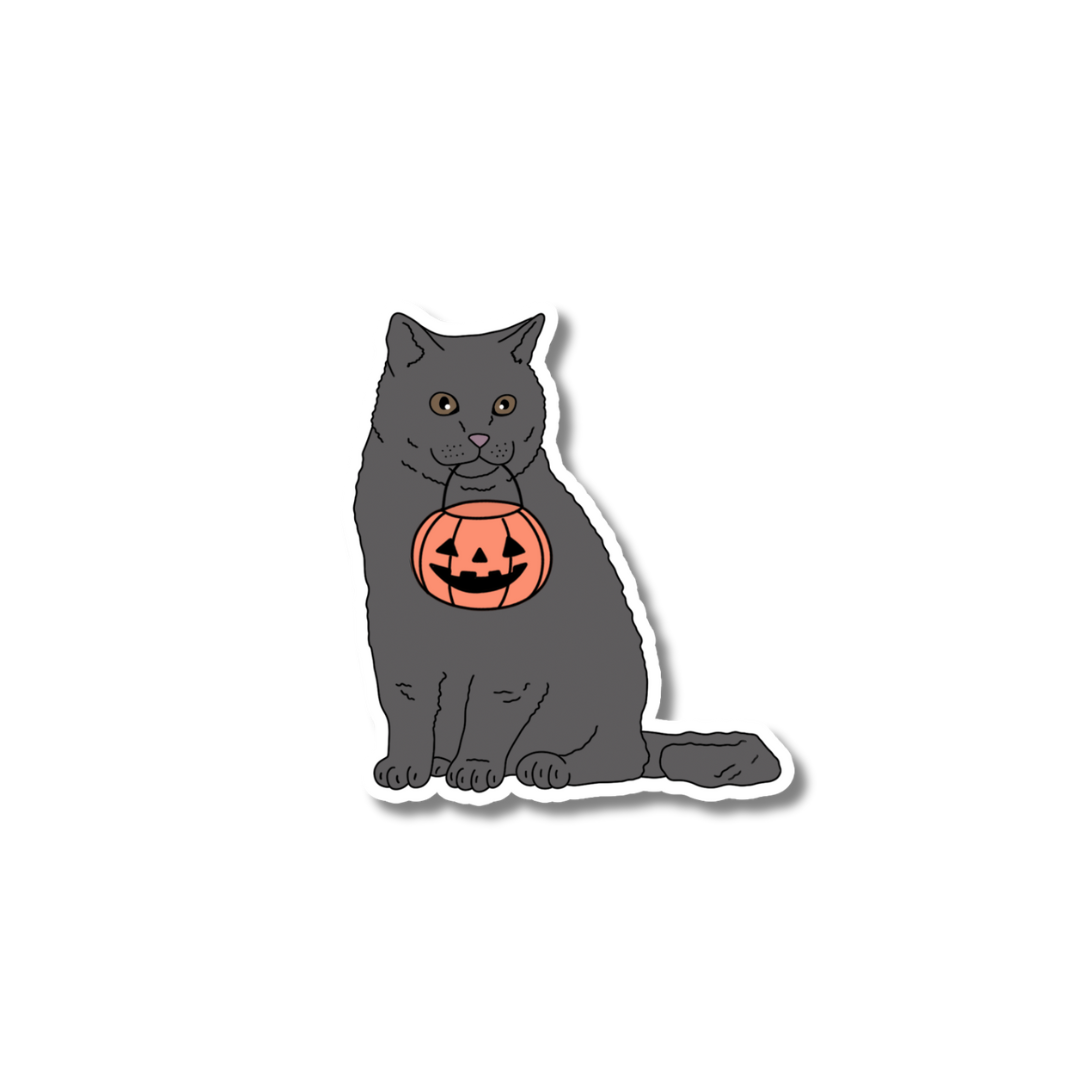 Halloween Kitty Die-Cut Sticker