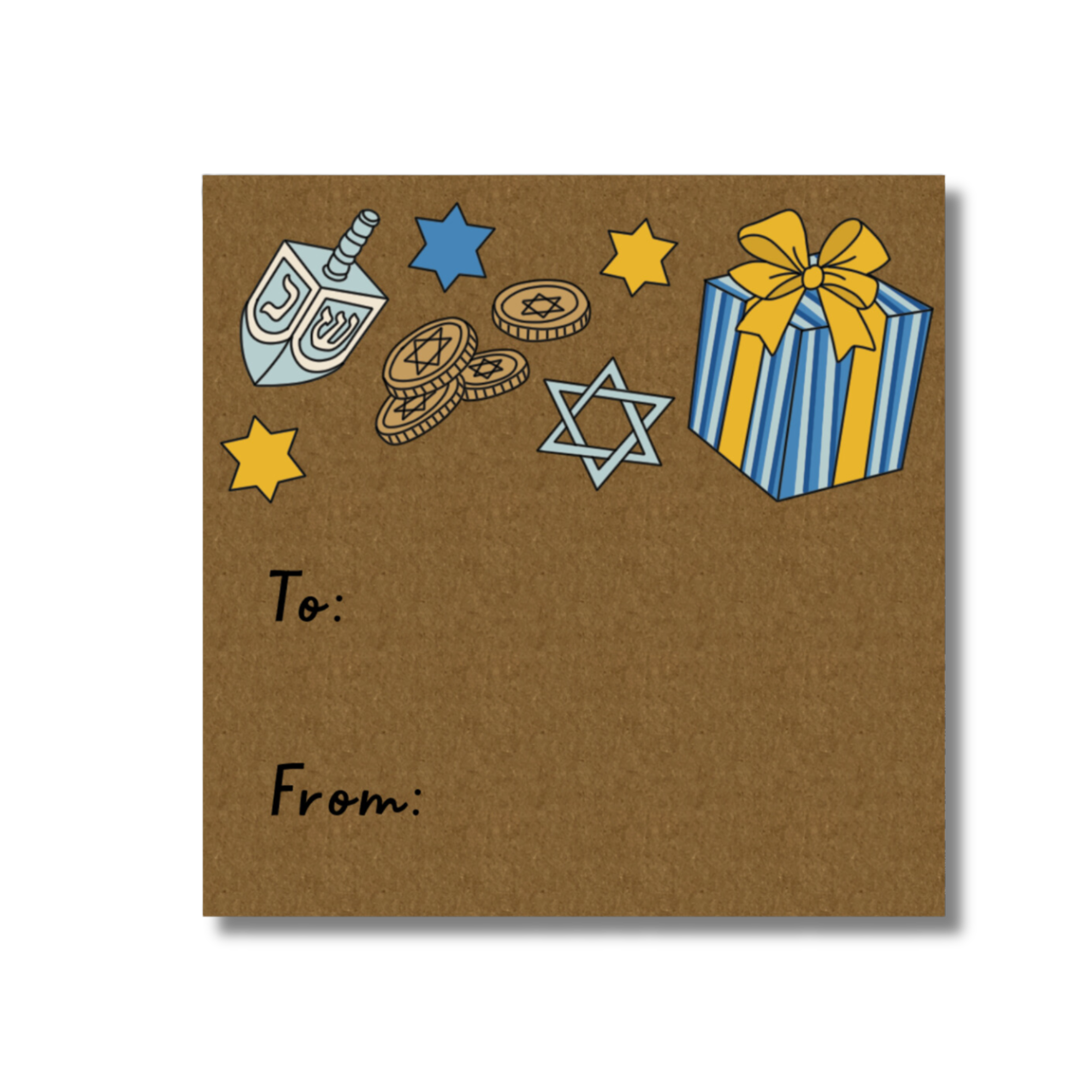 Hanukkah Icons Sticker Tags - Pack of 10