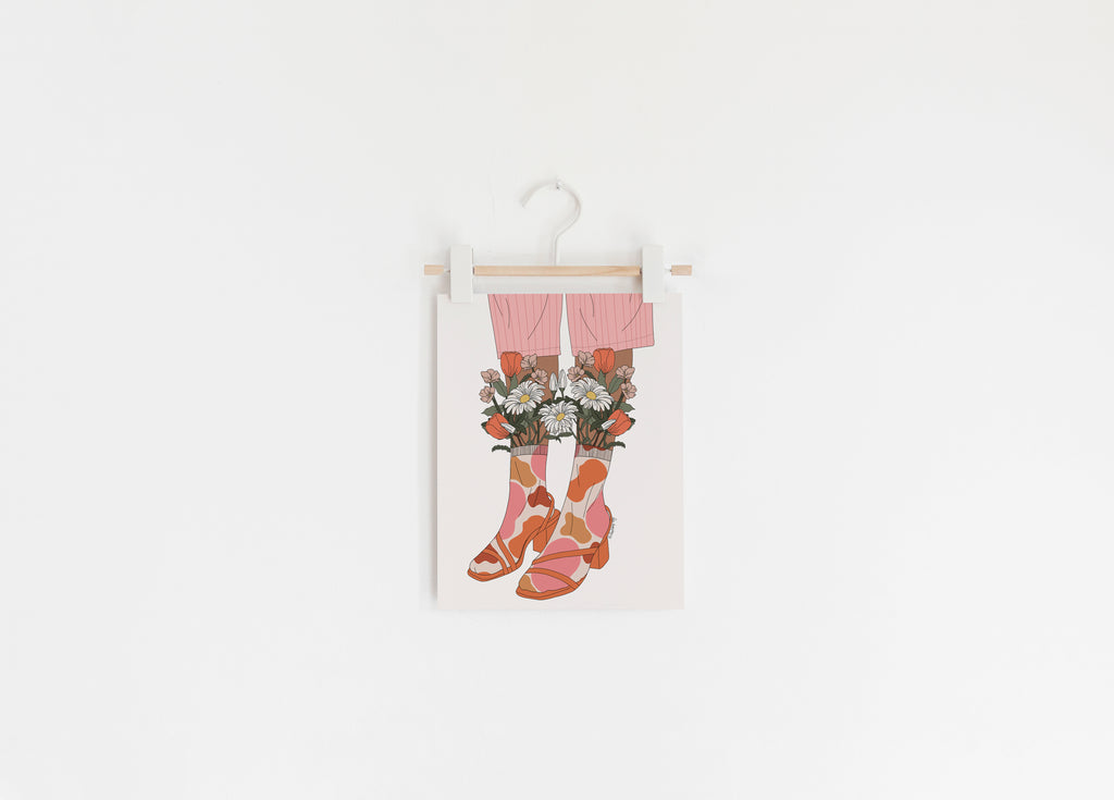 Fashion & Floral Art Print (8x10 inches)