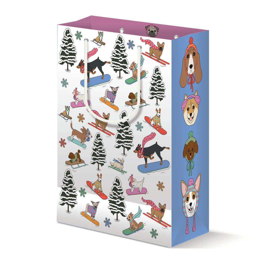Snowboarding Holidays Dogs Gift Bag