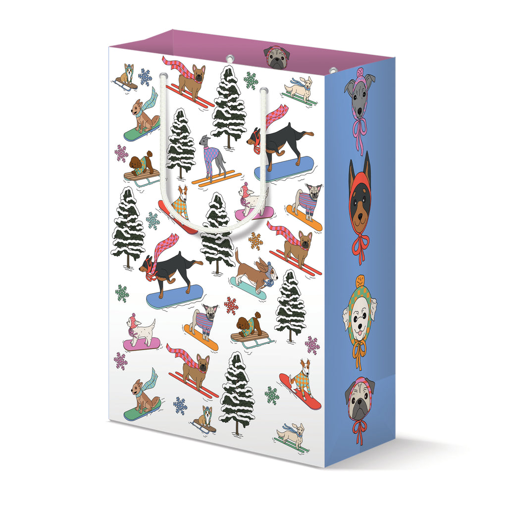 Snowboarding Holidays Dogs Gift Bag