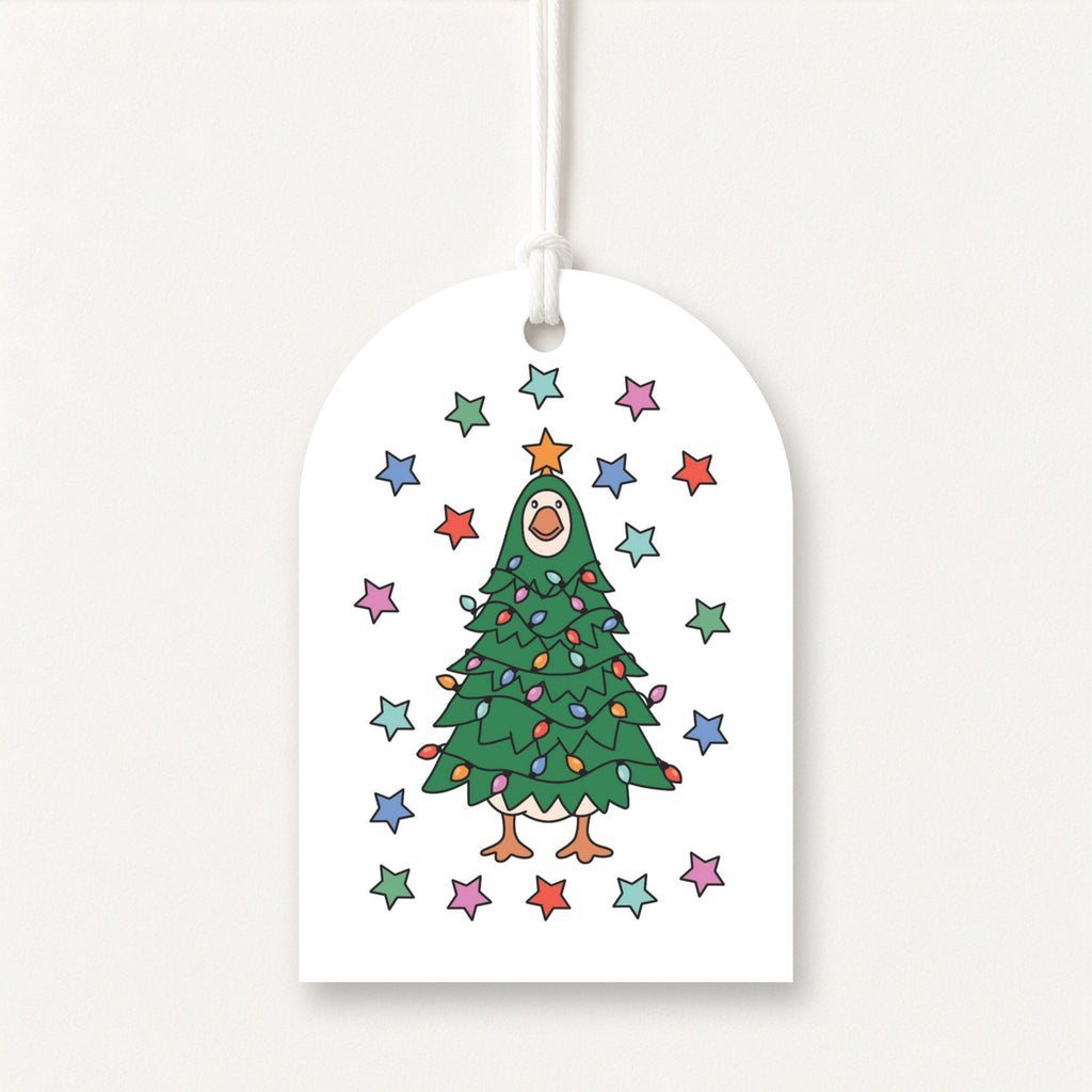 Christmas Goose Gift Tags – Arch Shape, Pack of 10