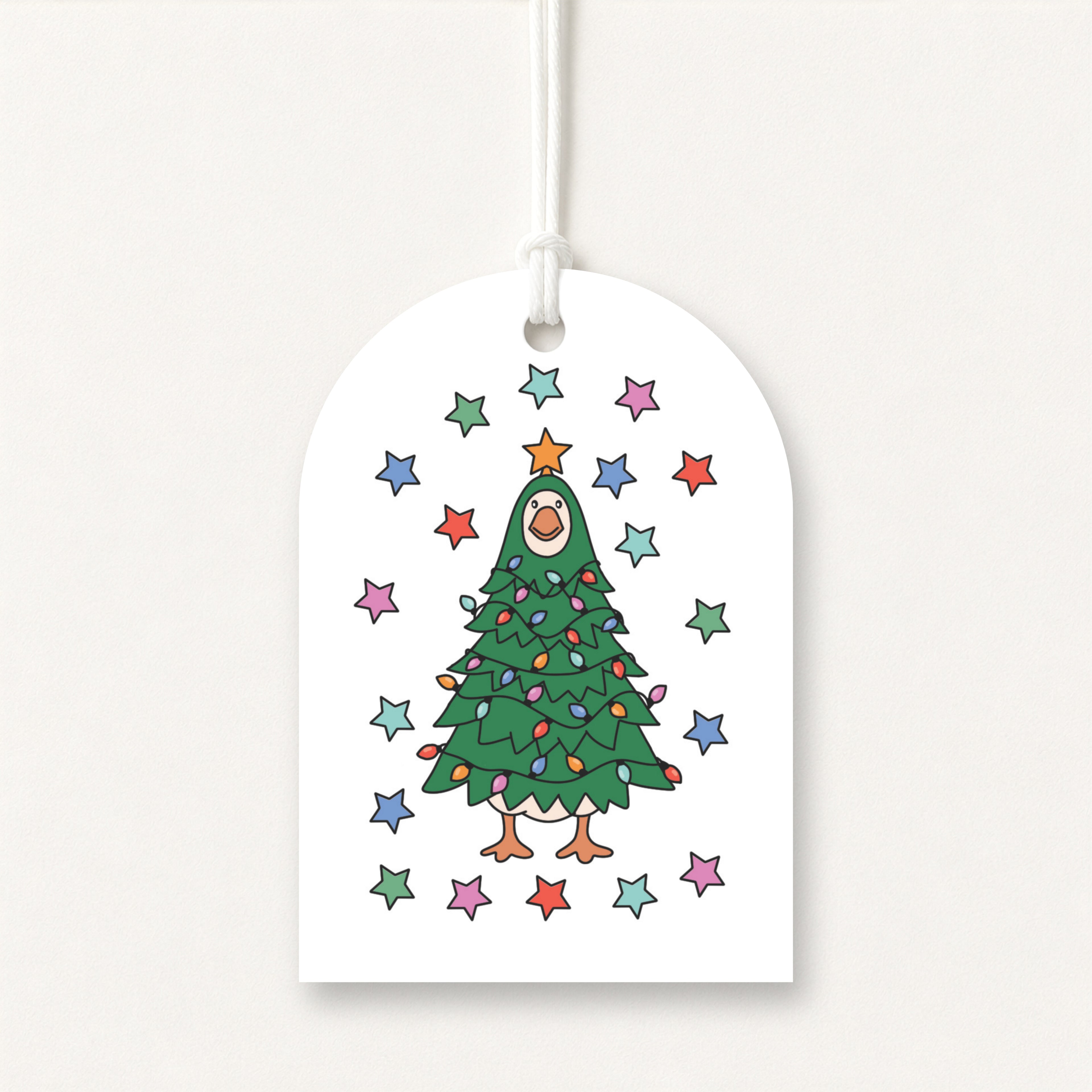 Christmas Goose Gift Tags – Arch Shape, Pack of 10