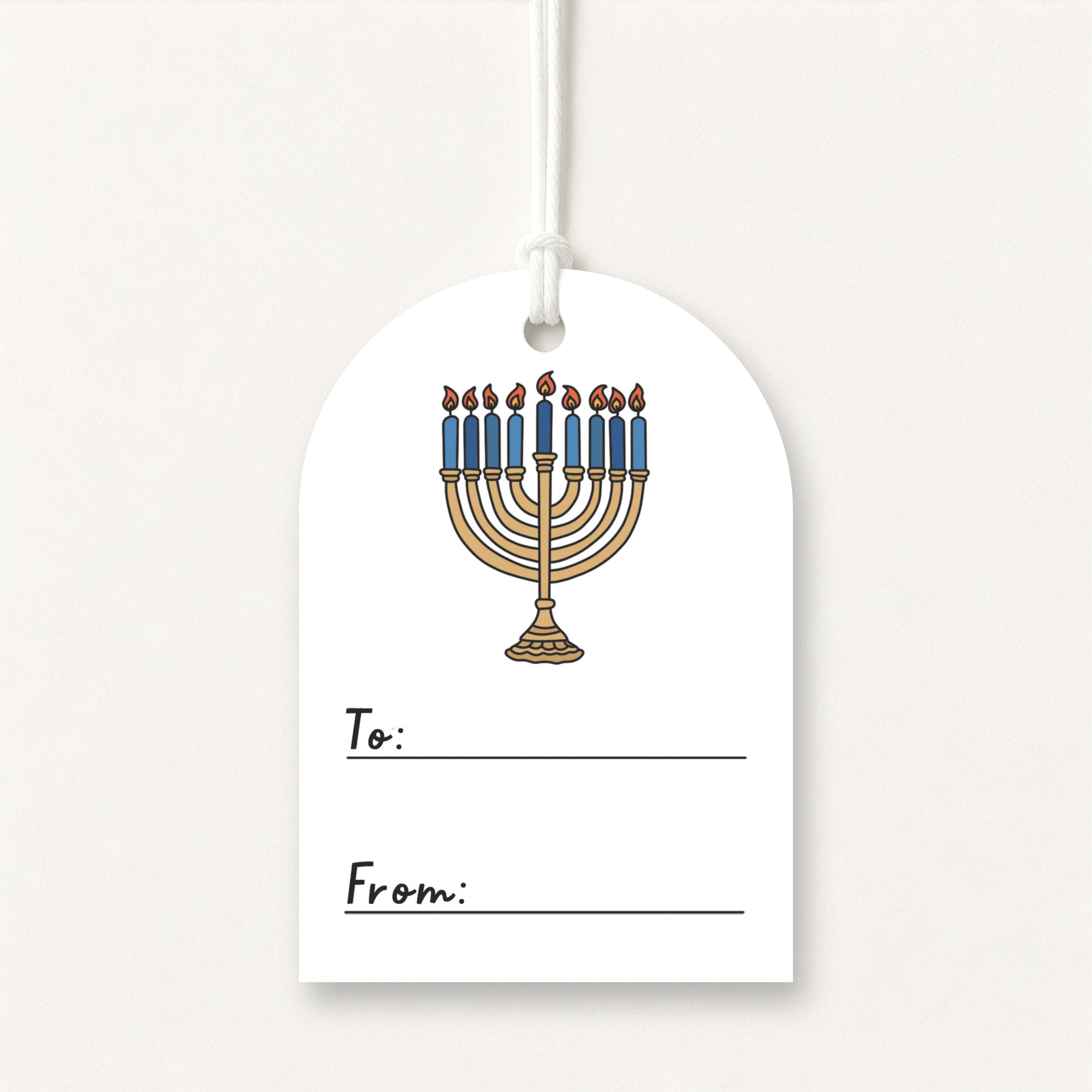 Hanukkah Gift Tags – Arch Shape, Pack of 10