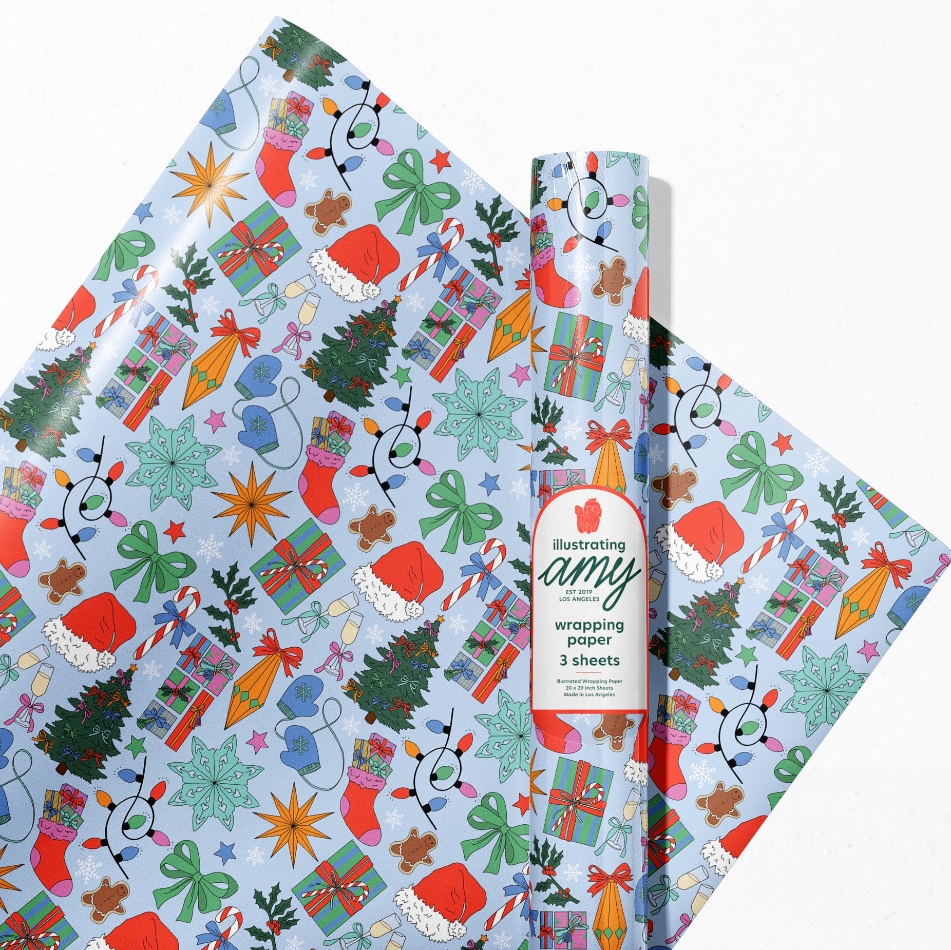 Merry & Bright Christmas Gift Wrap Rolls