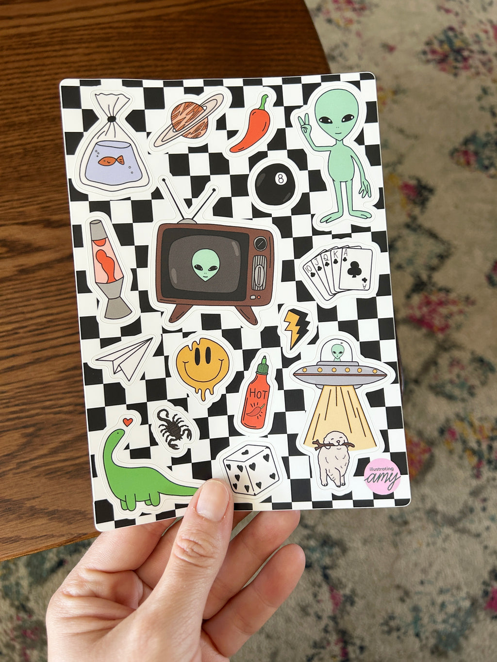 Retro Print Sticker Sheets
