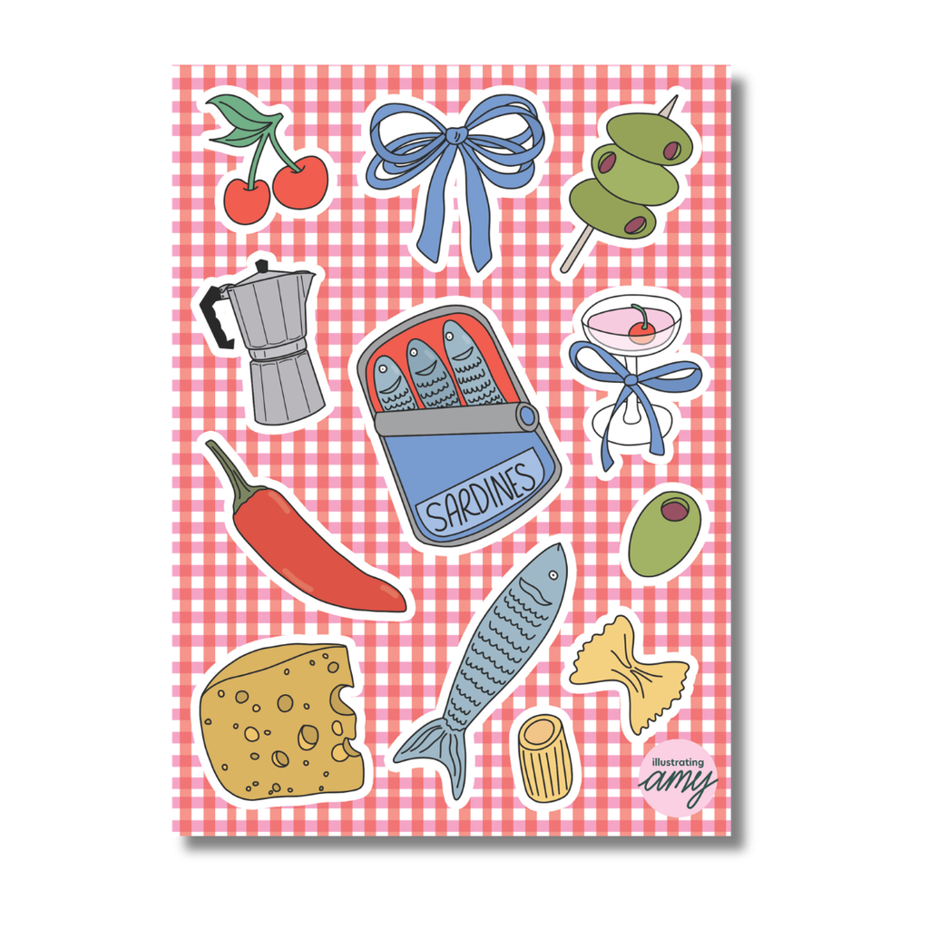 Girl Dinner Sticker Sheets