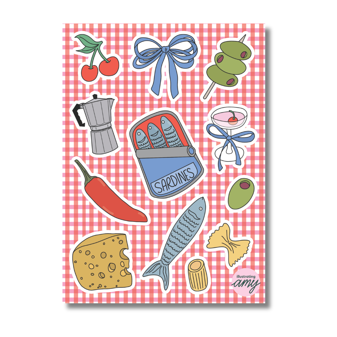 Girl Dinner Sticker Sheets