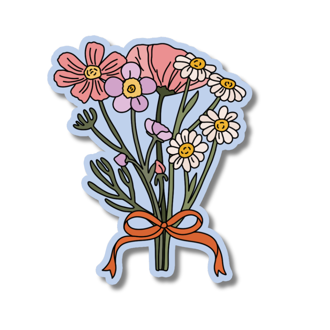 Floral Bouquet Die-Cut Sticker