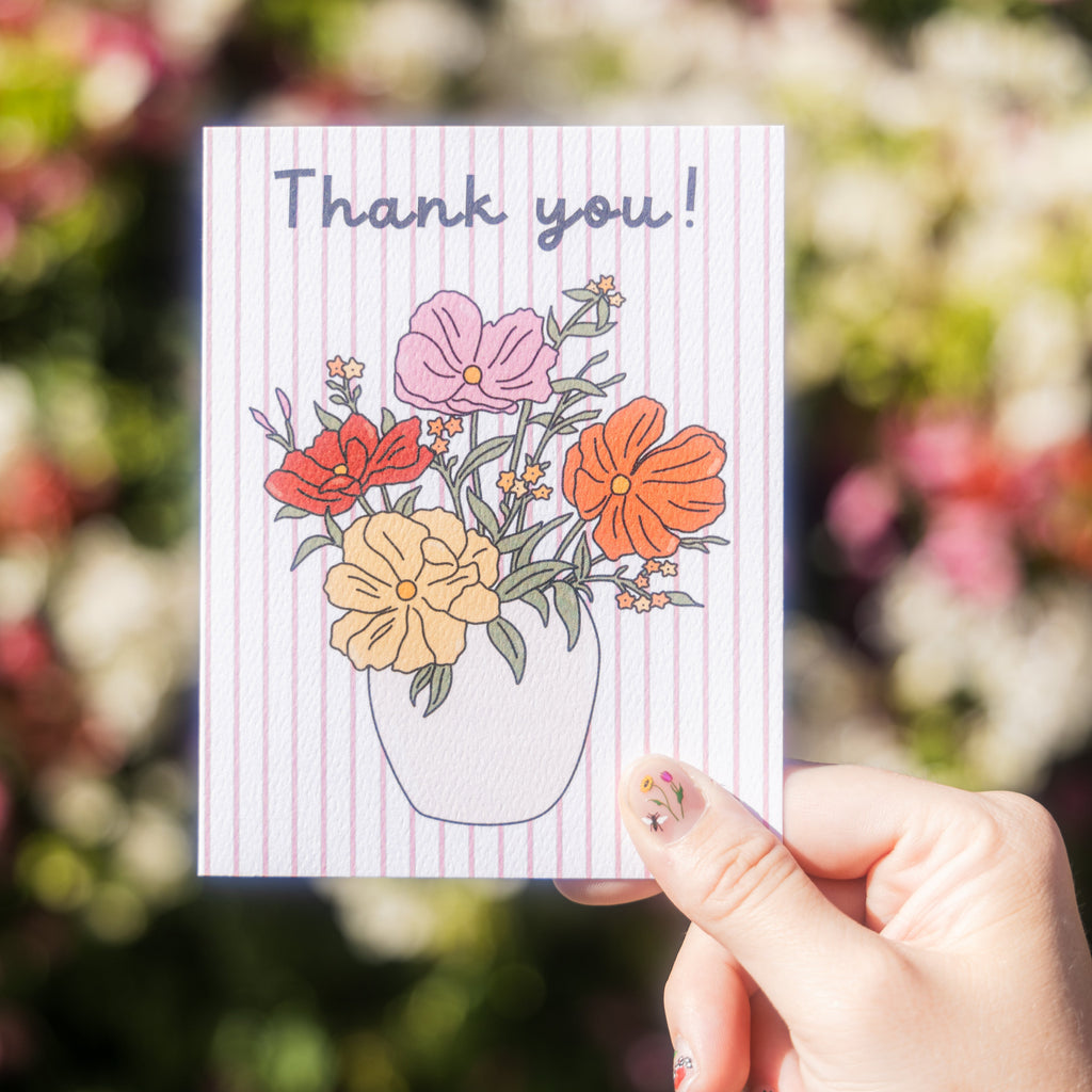 Thank You Stripe Flower Bouquet