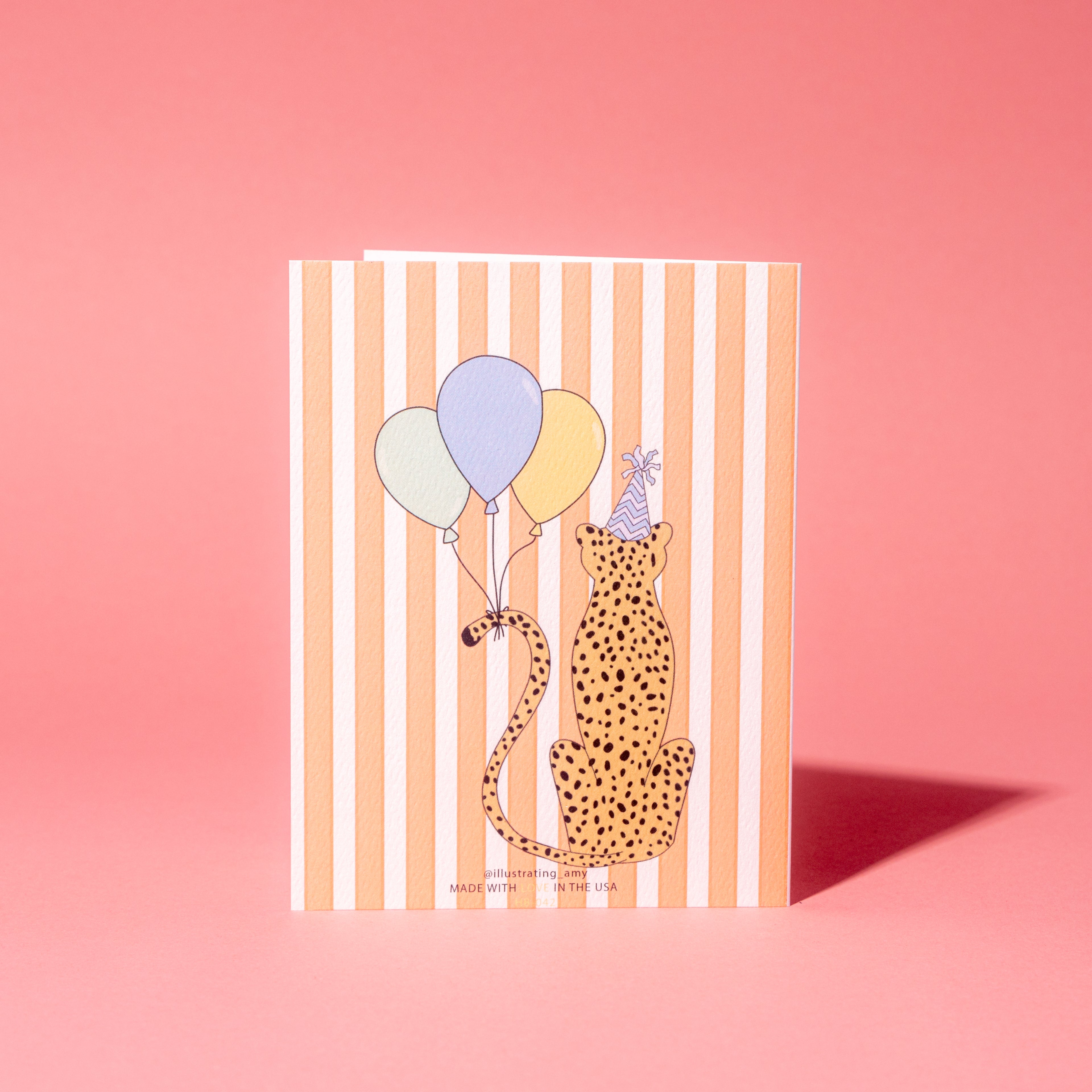 Leopard Balloon Greeting Card