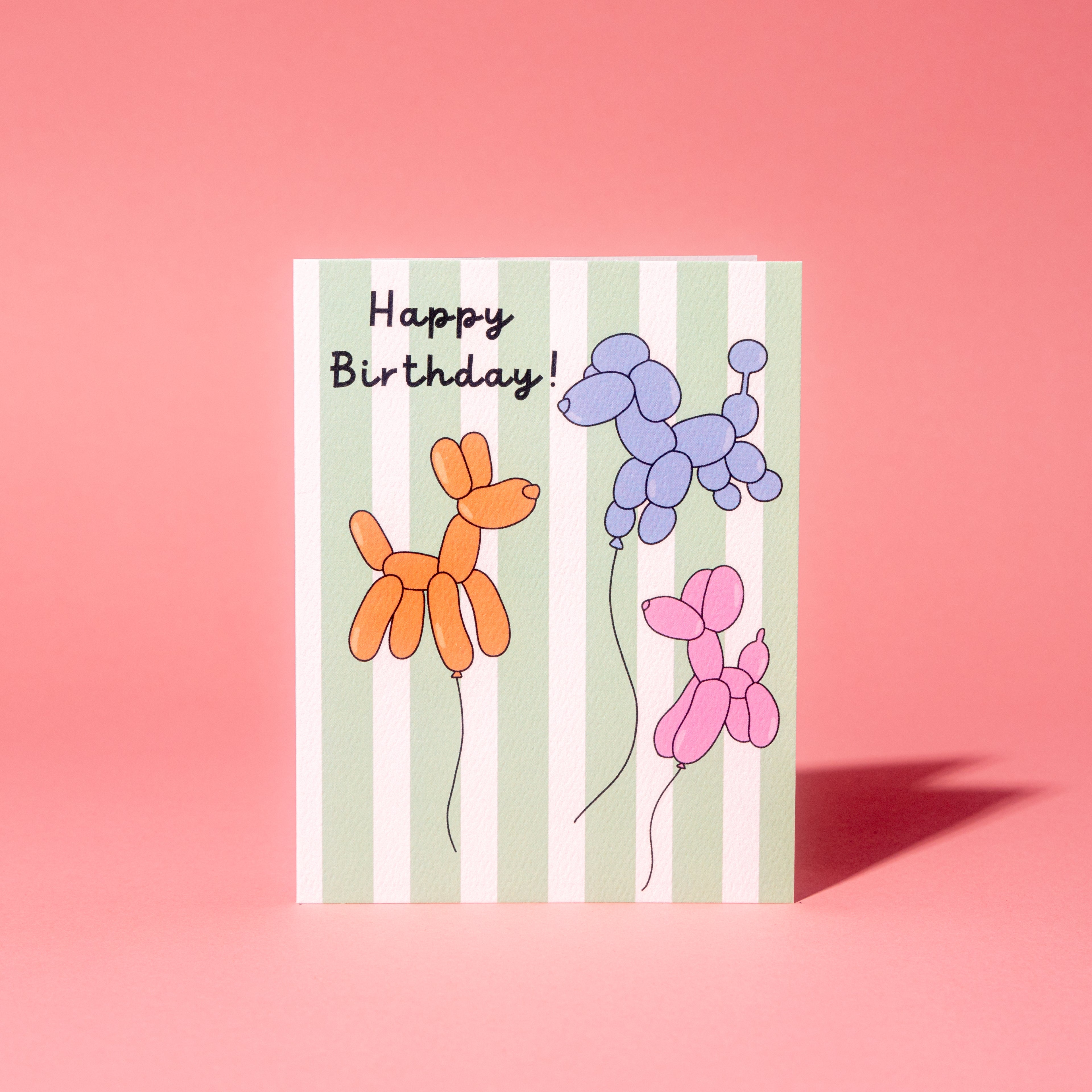 Birthday Dog Balloons Greeting Card