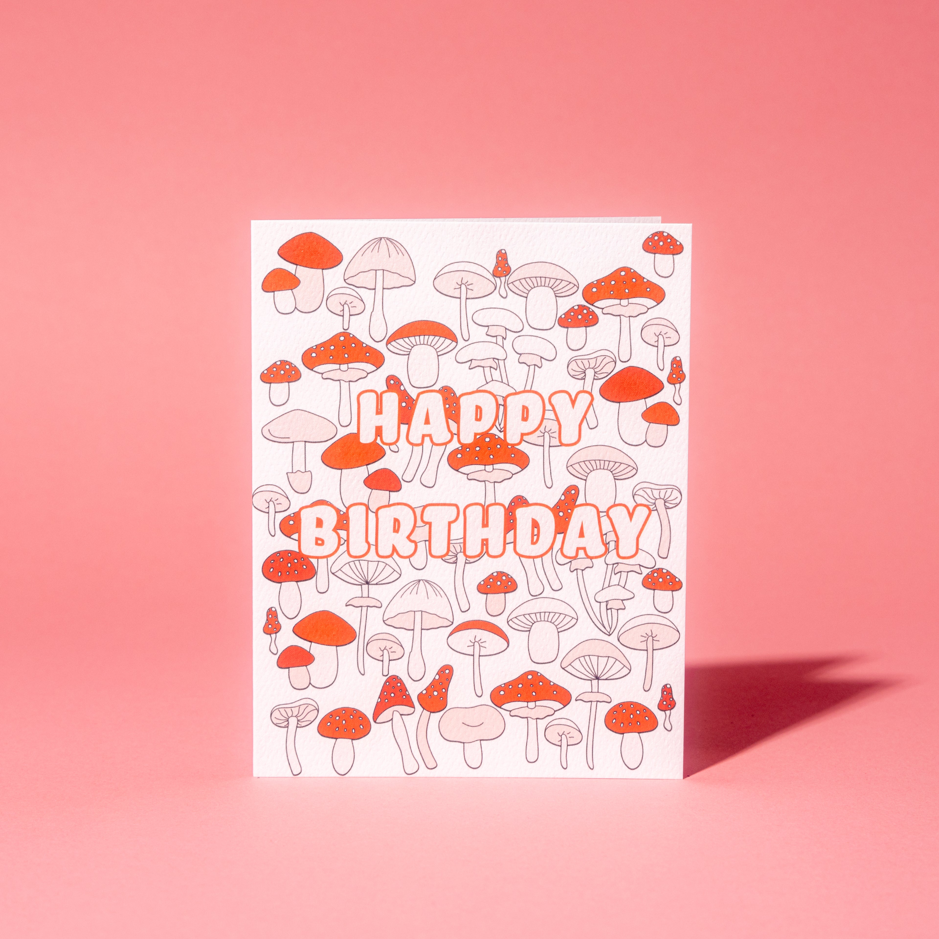 Mushroom Birthday Greeting Card
