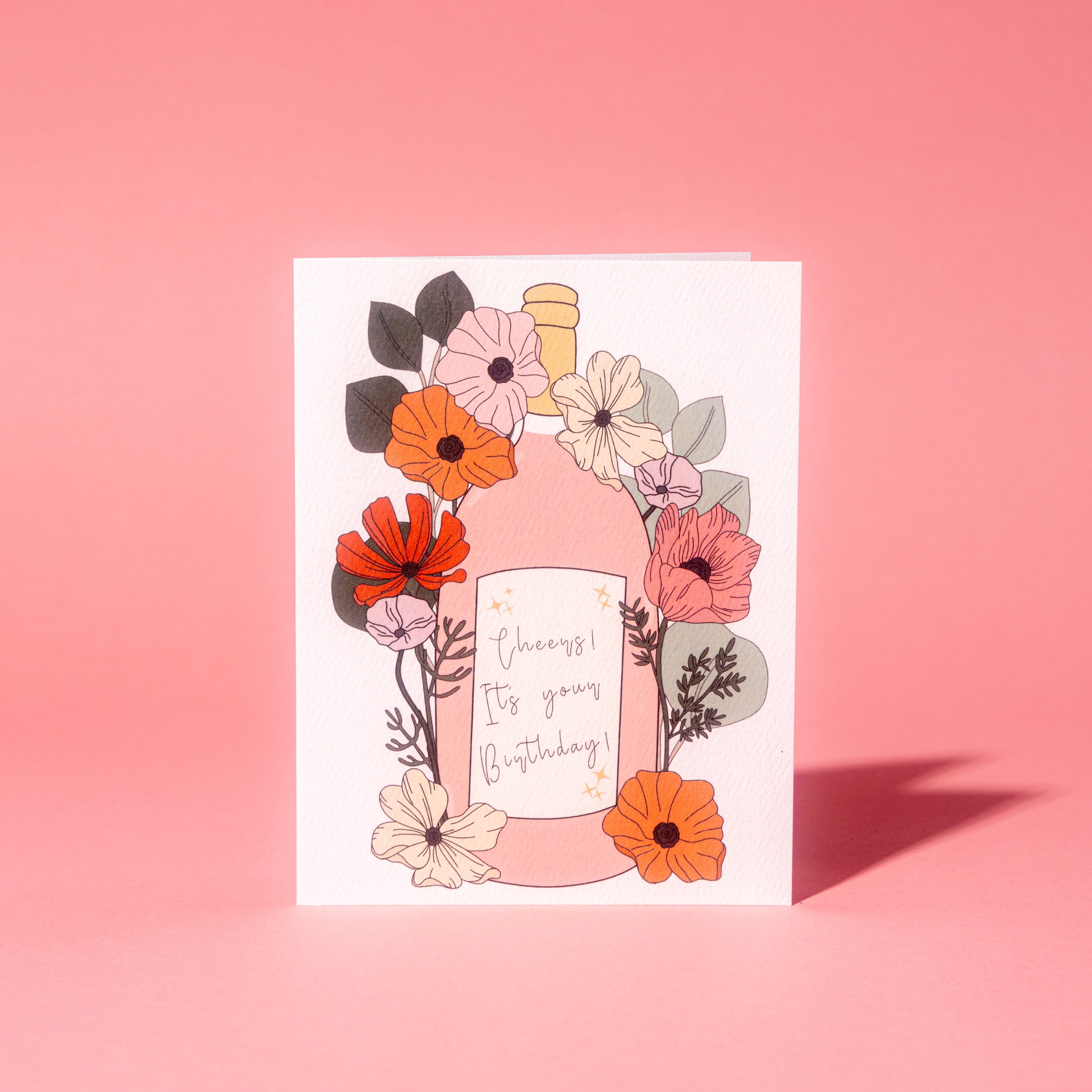 Cheers Birthday Wine Greeting Card