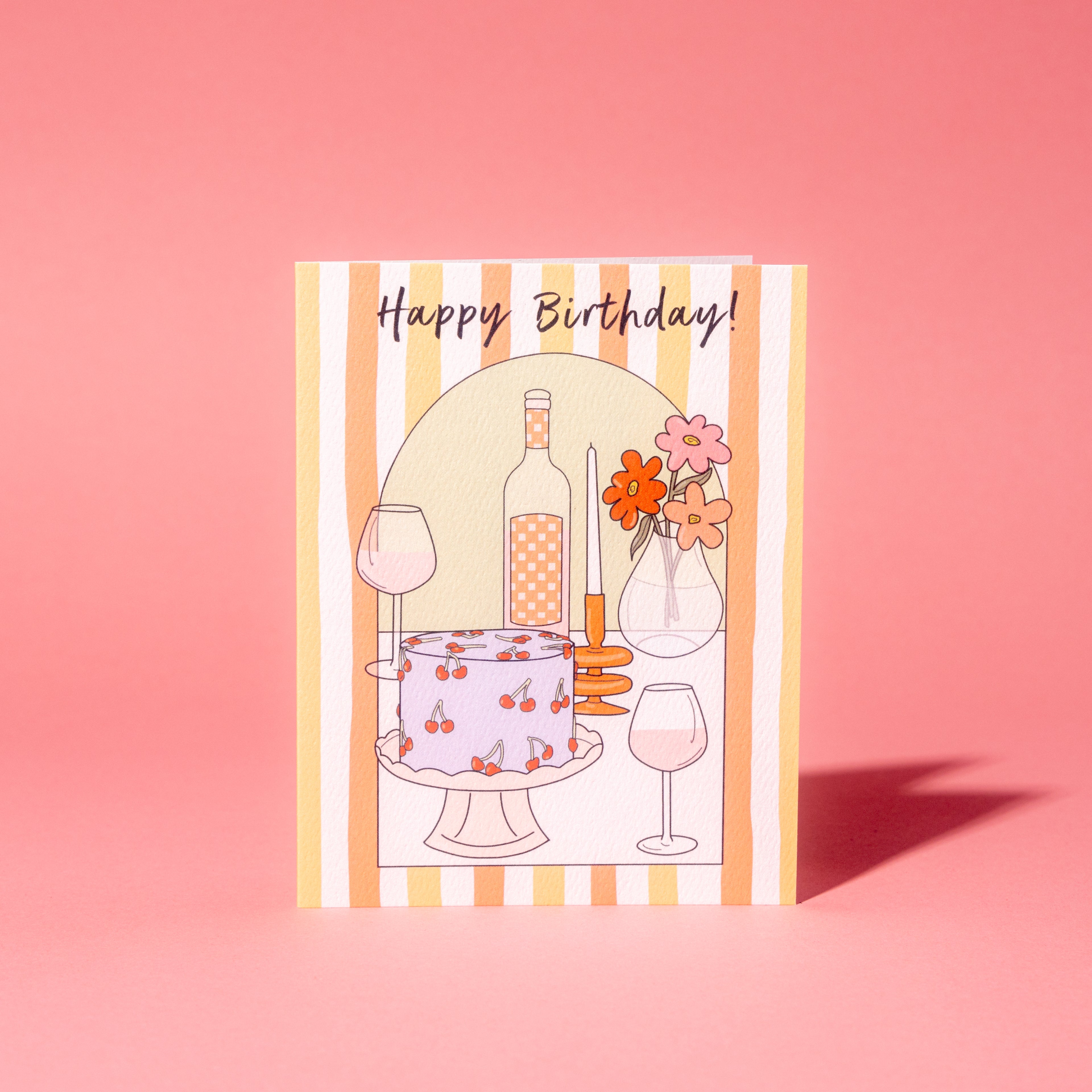 Birthday Stripes Greeting Card