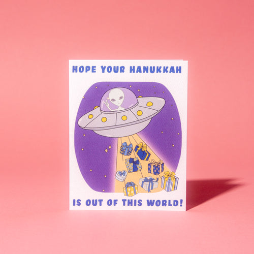 Alien Hanukkah Greeting Card