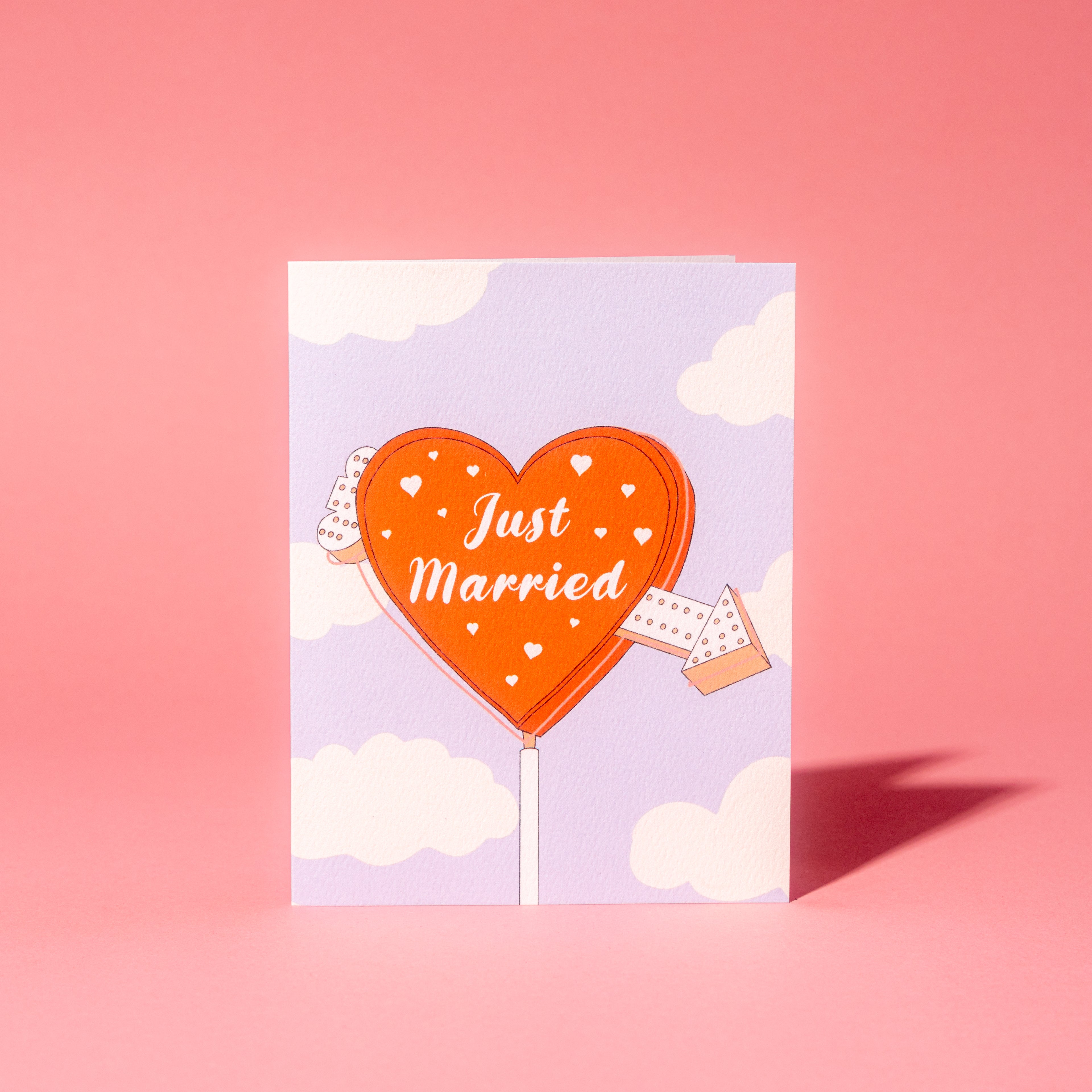 Just Married Neon card