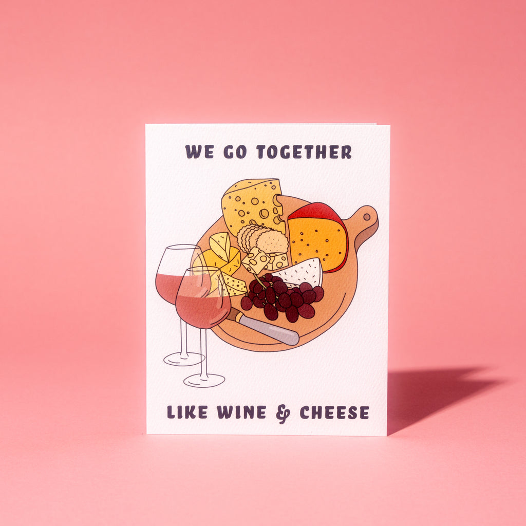 Wine & Cheese Anniversary Greeting Card